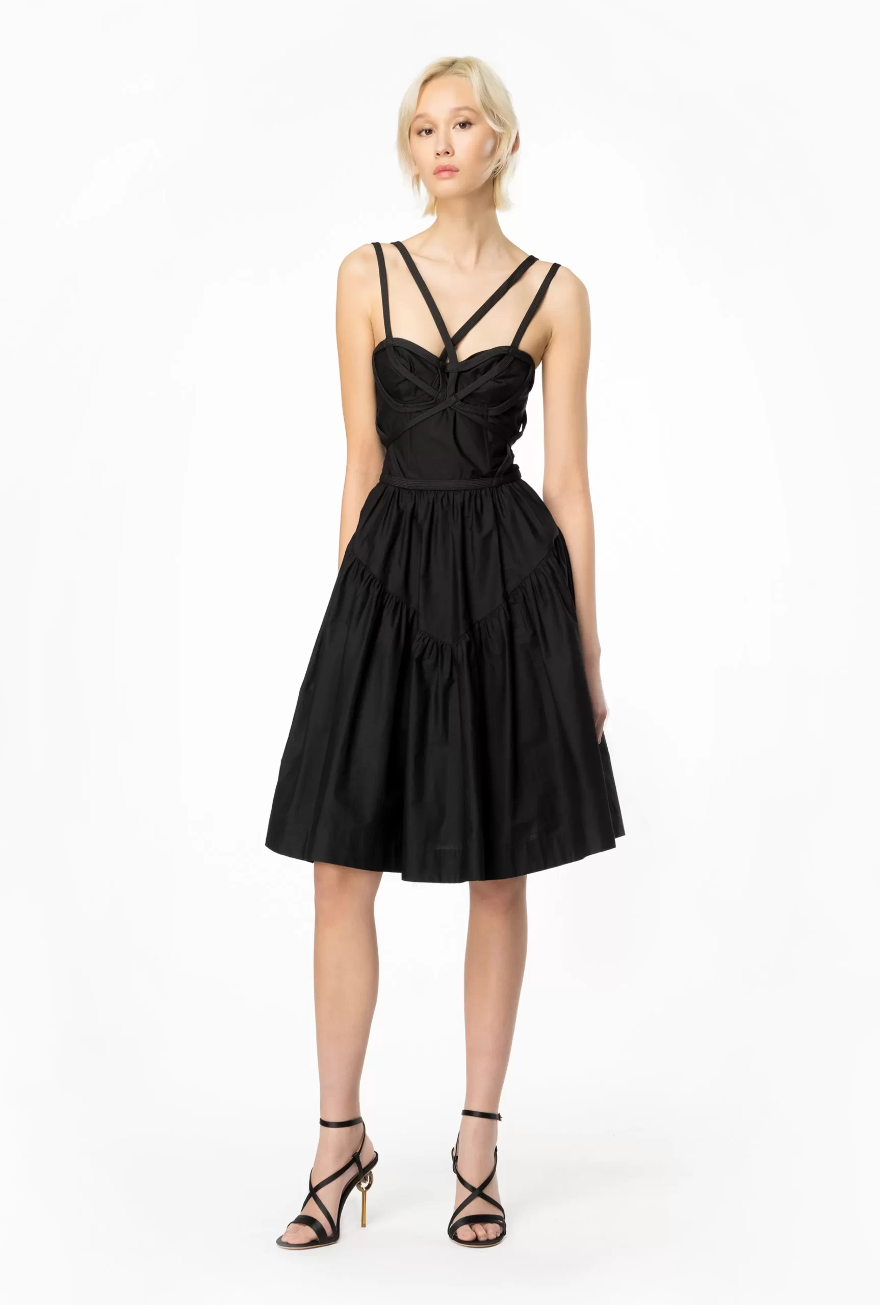 PINKO Poplin Dress With Bustier Lacing Sale