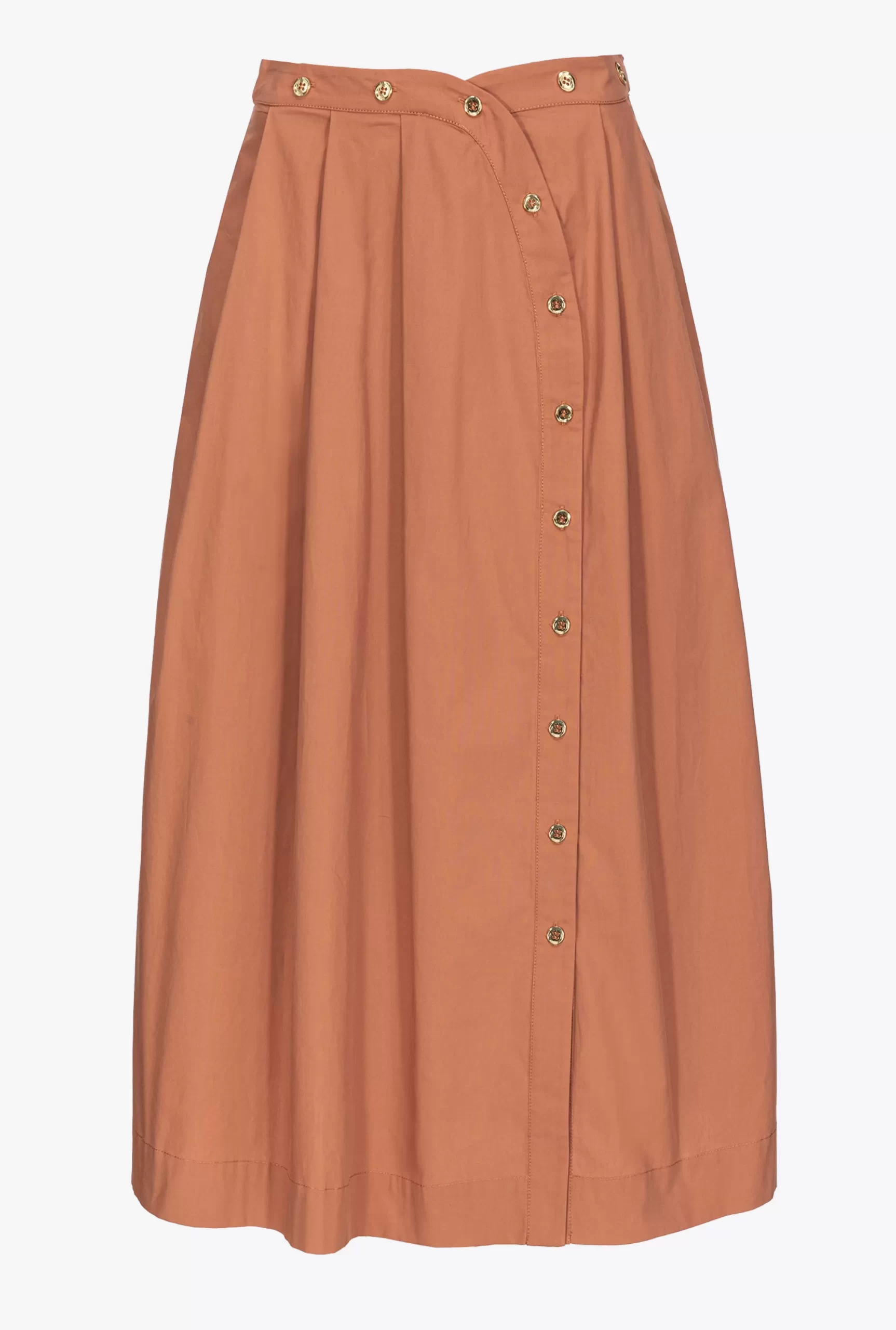 PINKO Poplin Skirt With Metal Buttons Hot