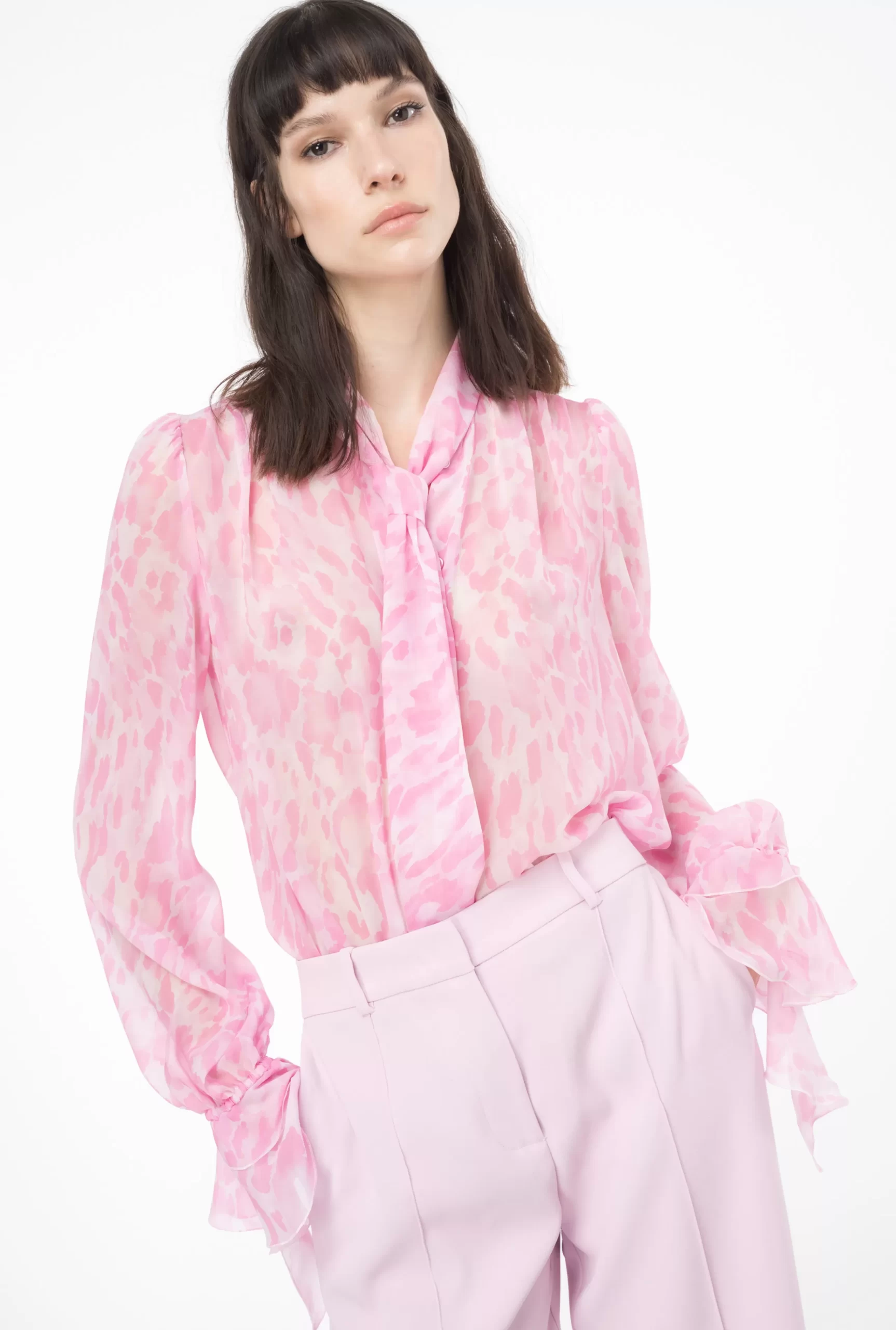 PINKO Printed Chiffon Blouse Outlet