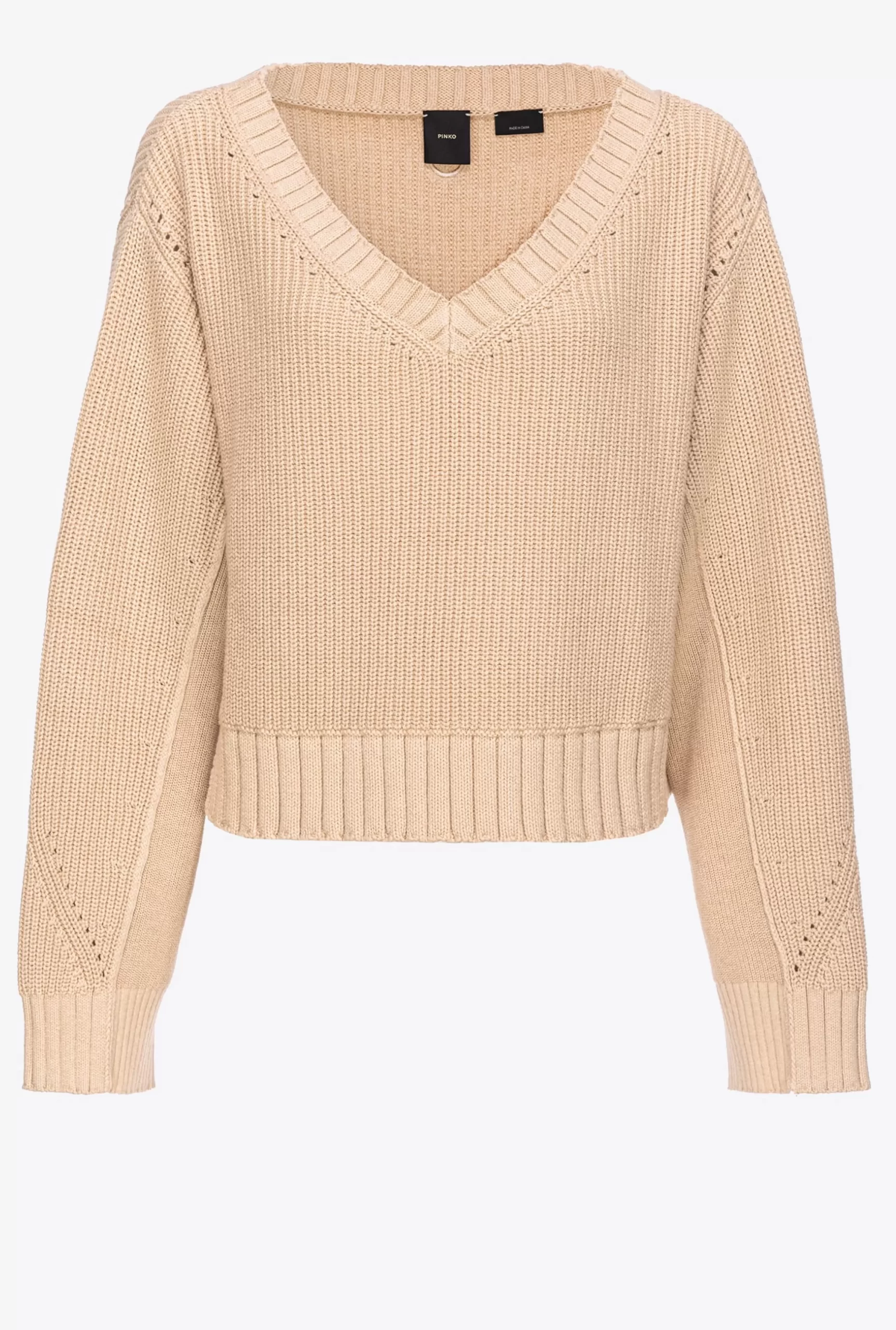 PINKO Ribbed Cotton And Cashmere Pullover Cheap