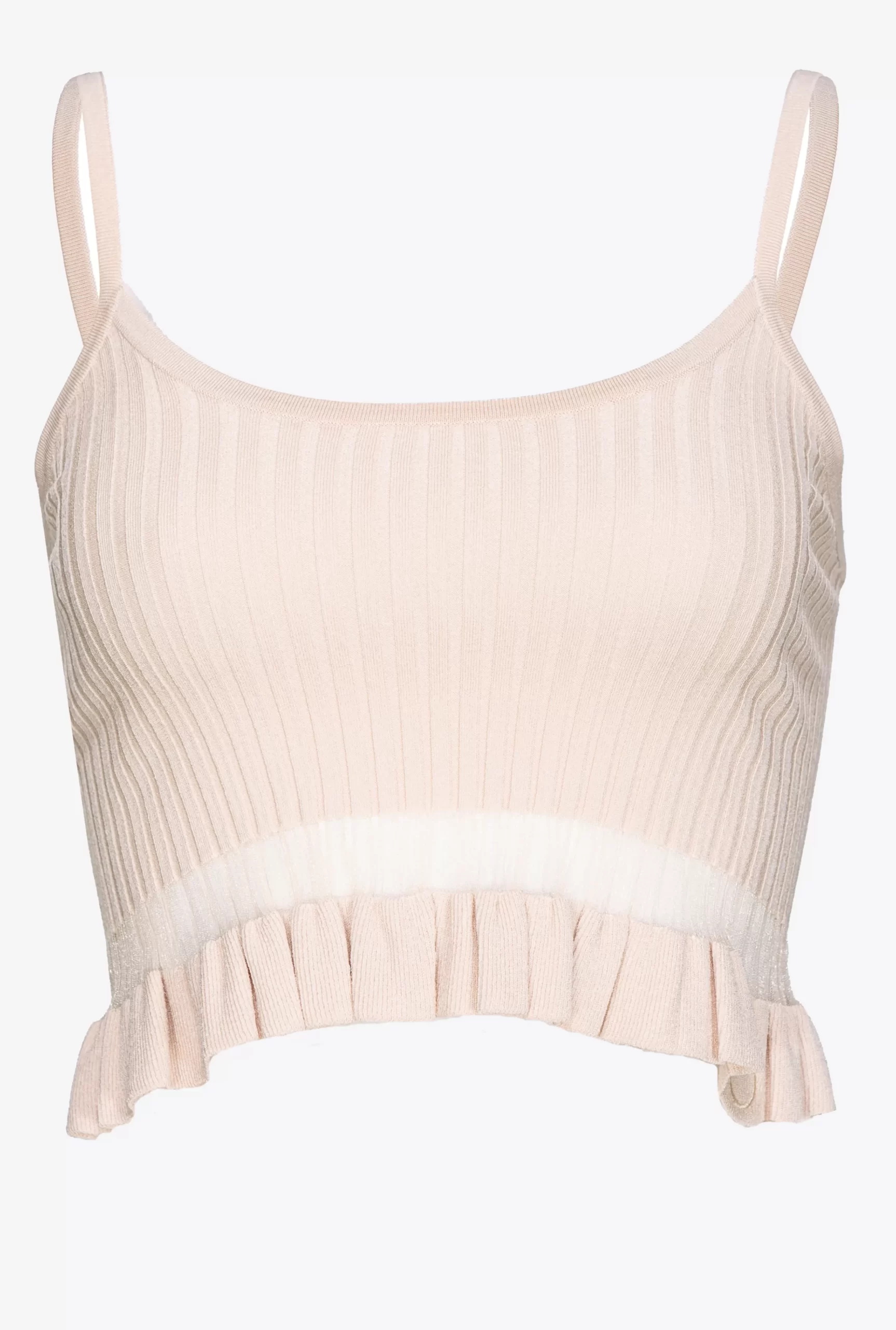 PINKO Ribbed Cropped Vest Top Sale