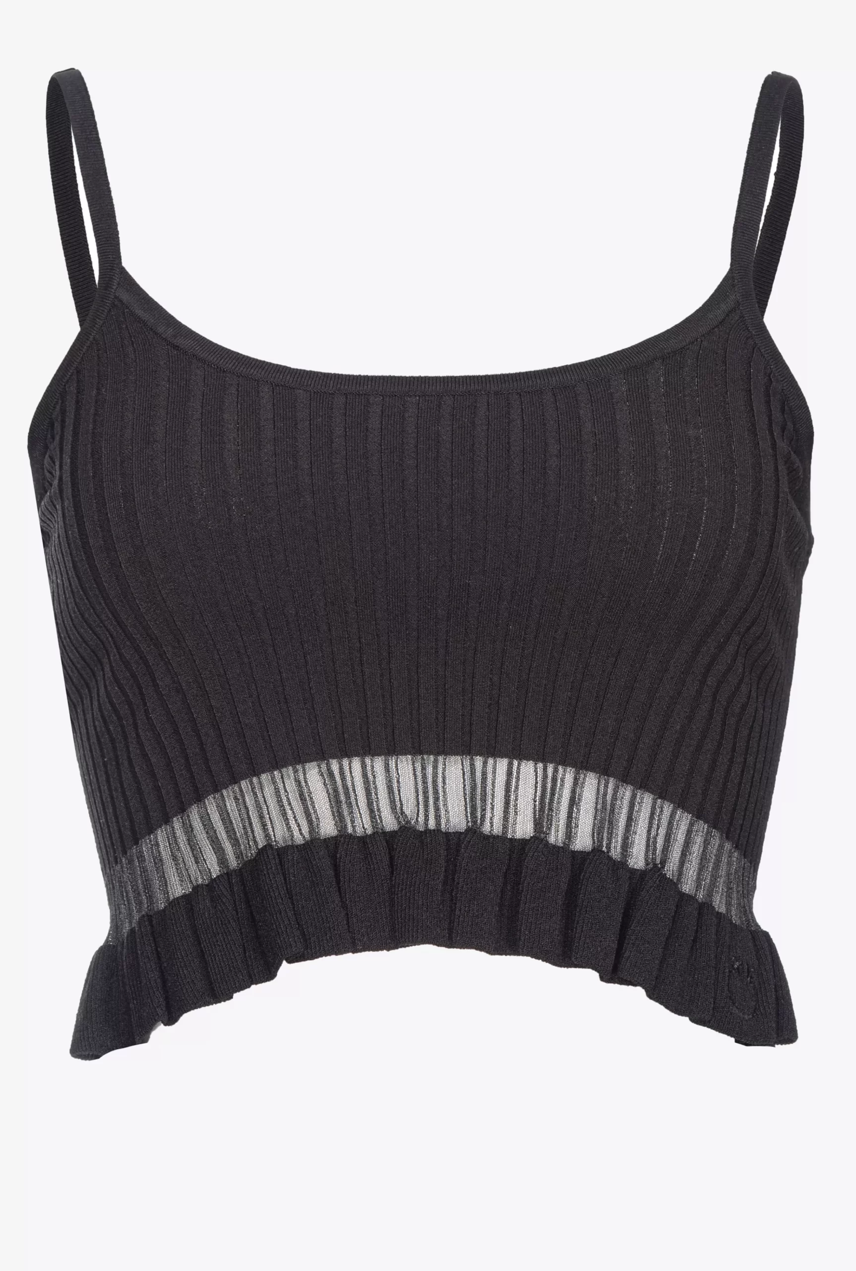 PINKO Ribbed Cropped Vest Top Clearance