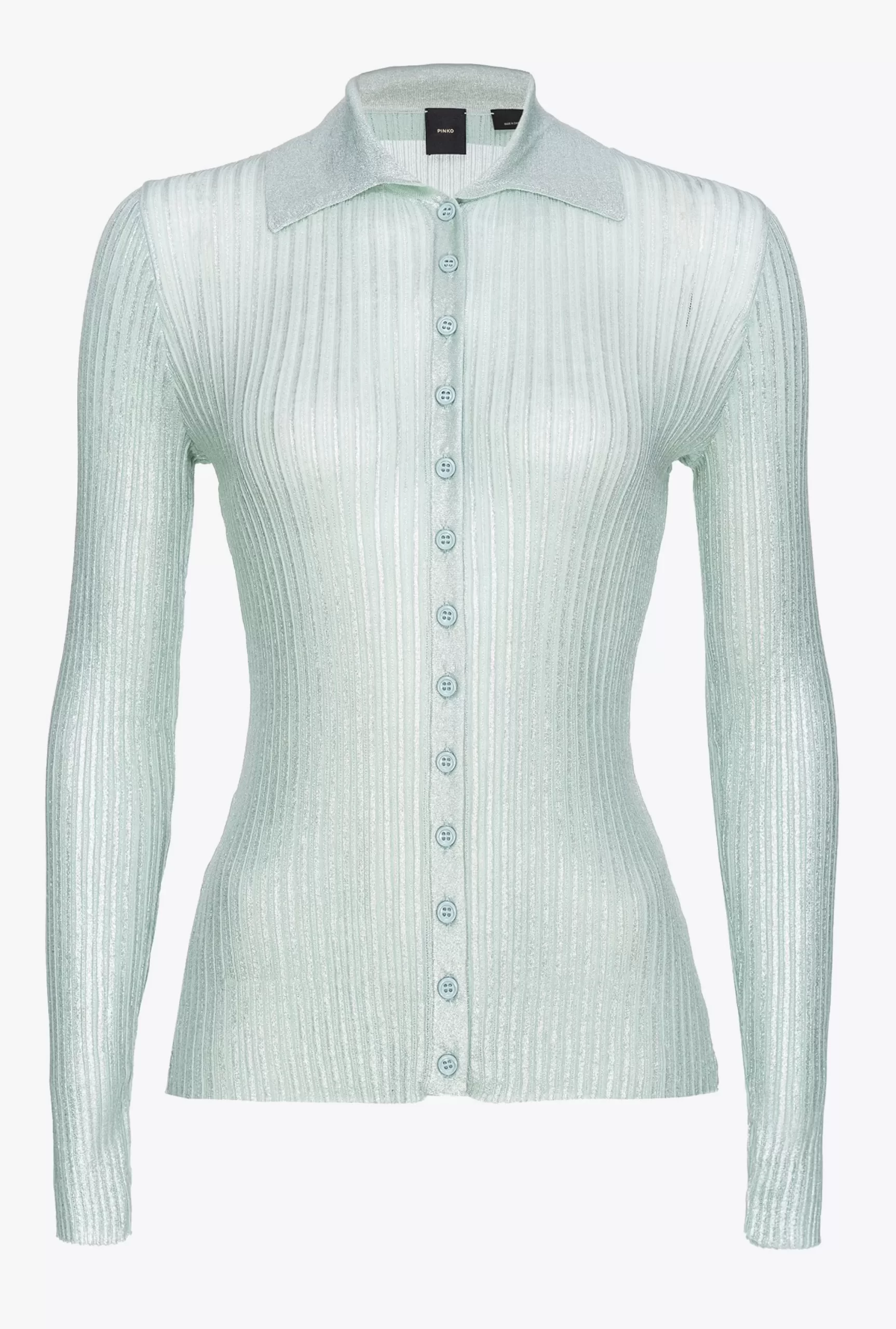 PINKO Ribbed Lurex Sweater With Buttons Cheap