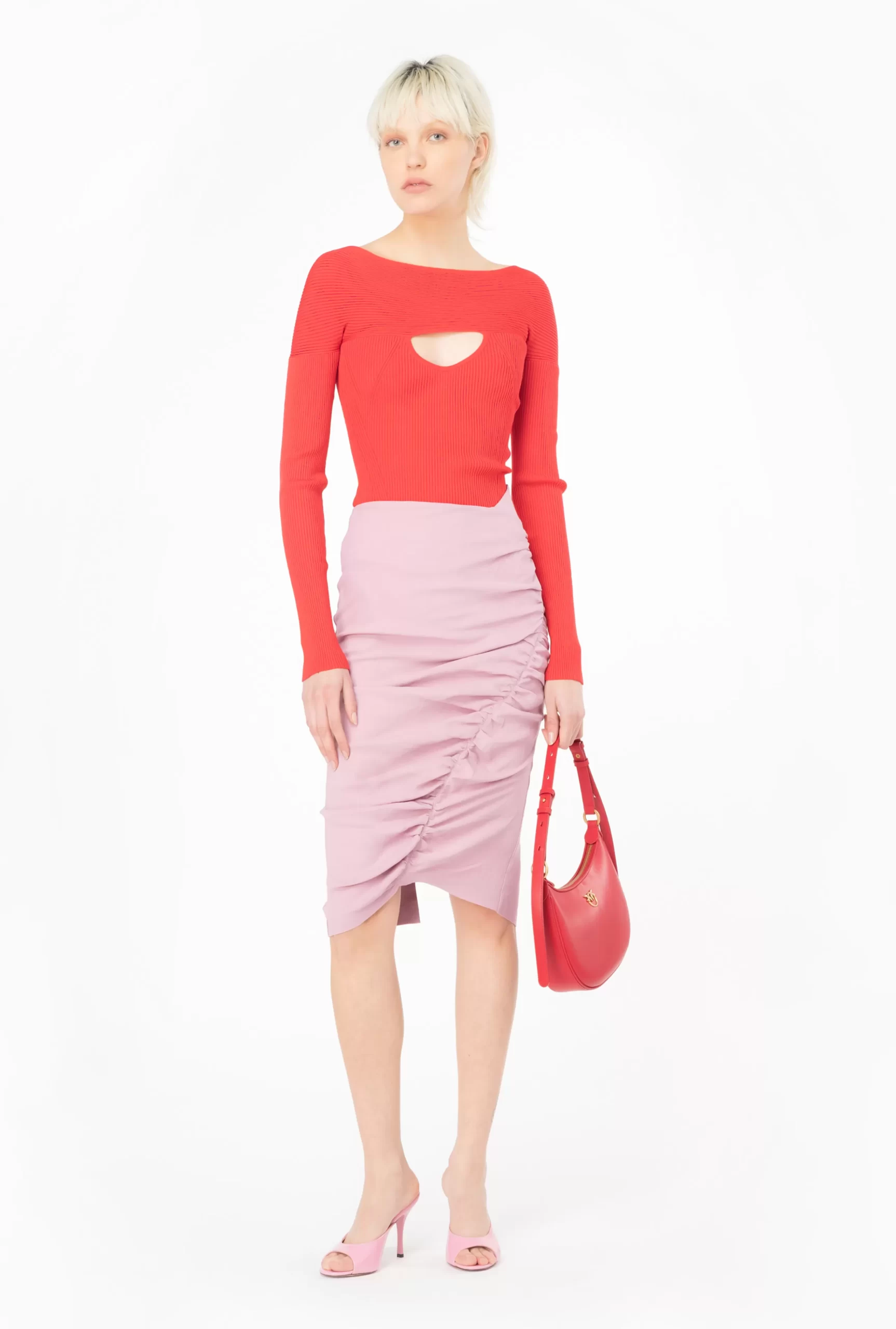 PINKO Ribbed Sweater With Cut-out Fashion