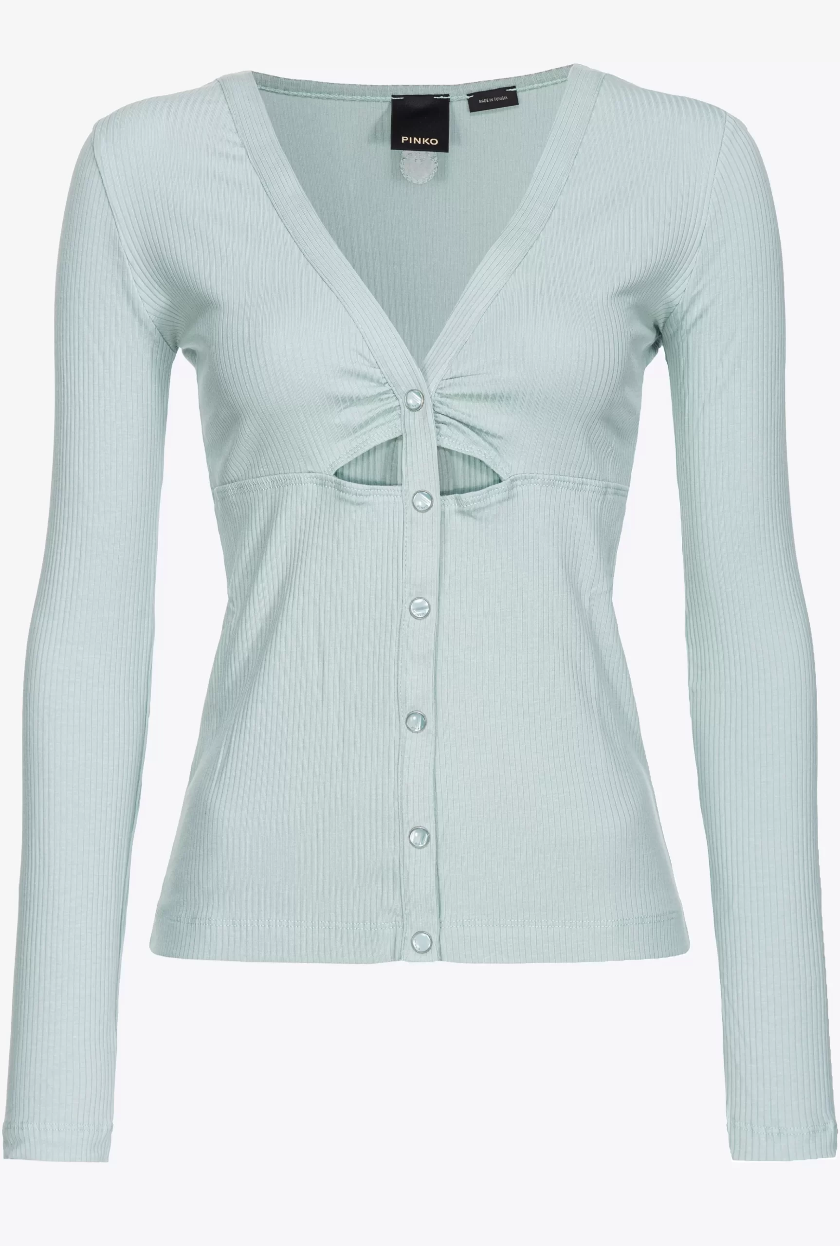 PINKO Ribbed Sweater With Mother-of-pearl Buttons Best Sale