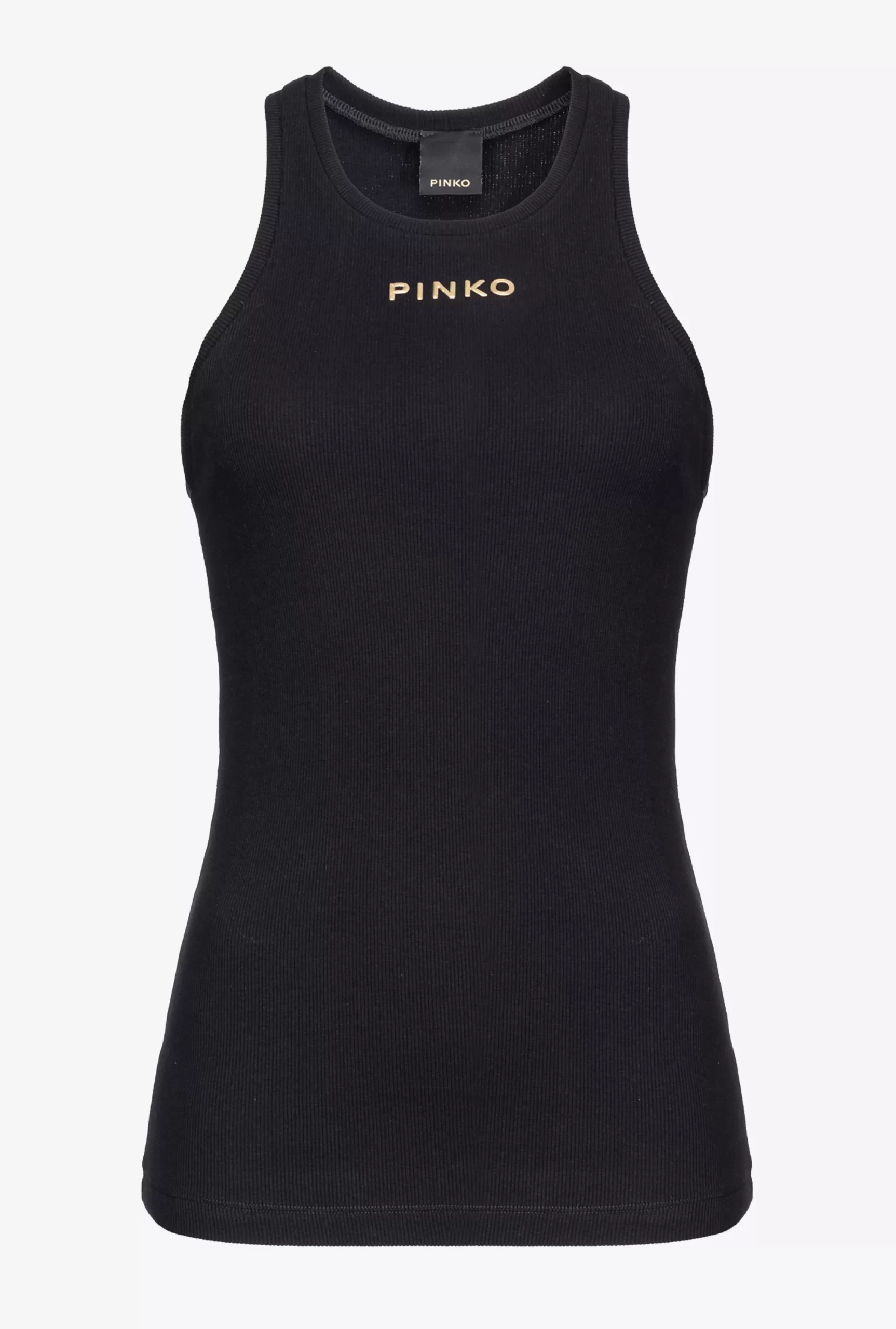 PINKO Ribbed Top With Logo Clearance