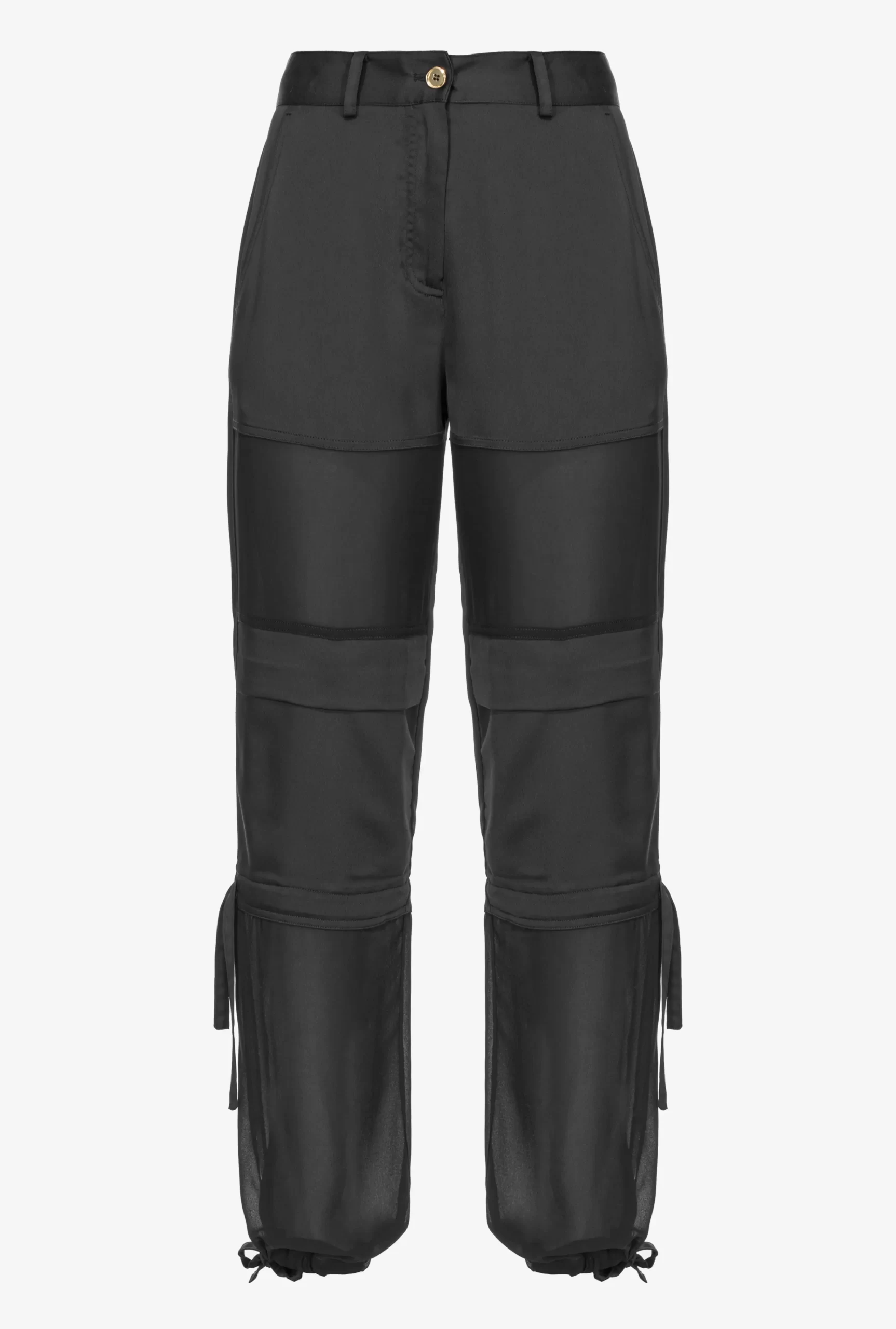 PINKO Satin And Georgette Cargo Trousers Cheap