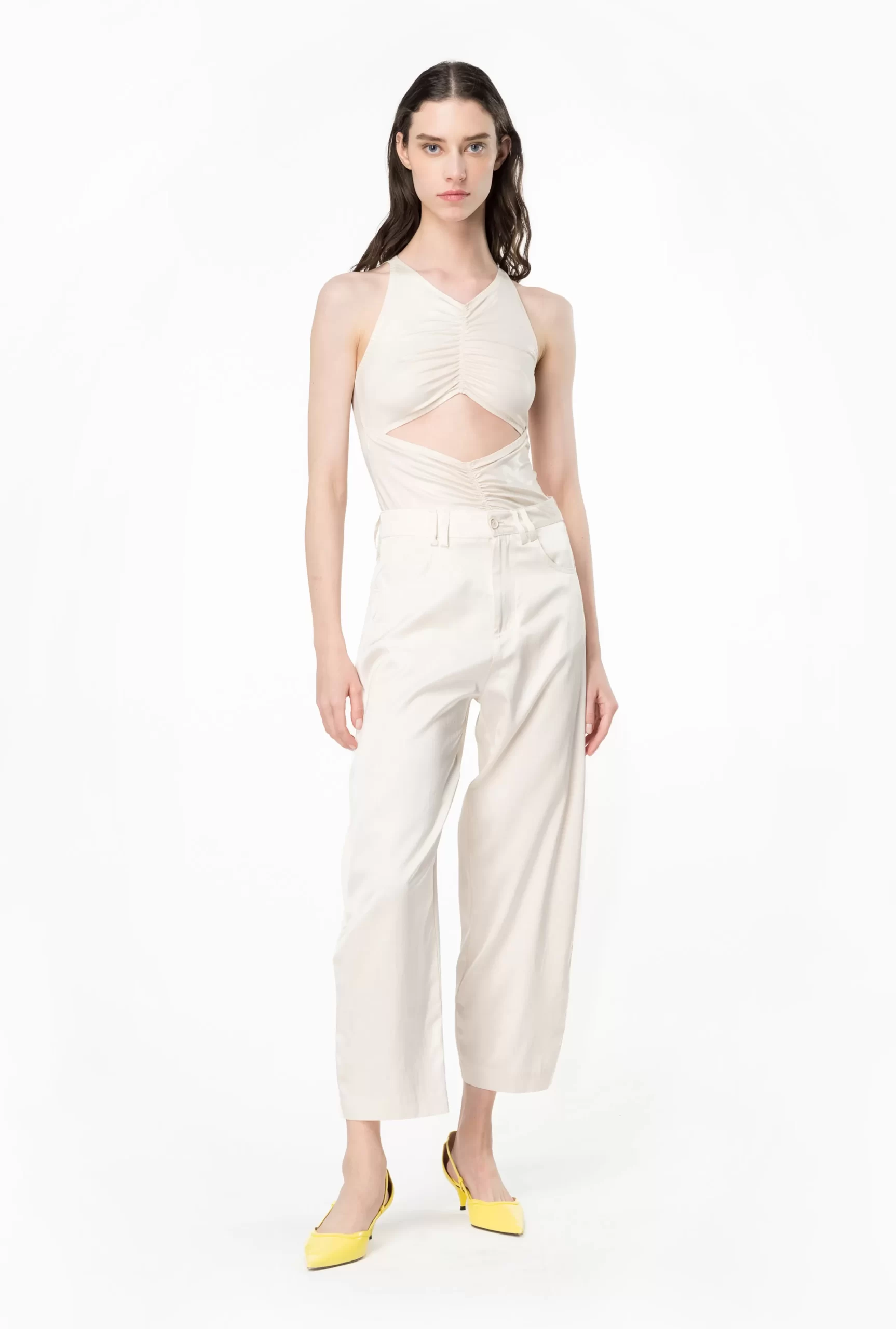 PINKO Satin Barrel-leg Trousers Store