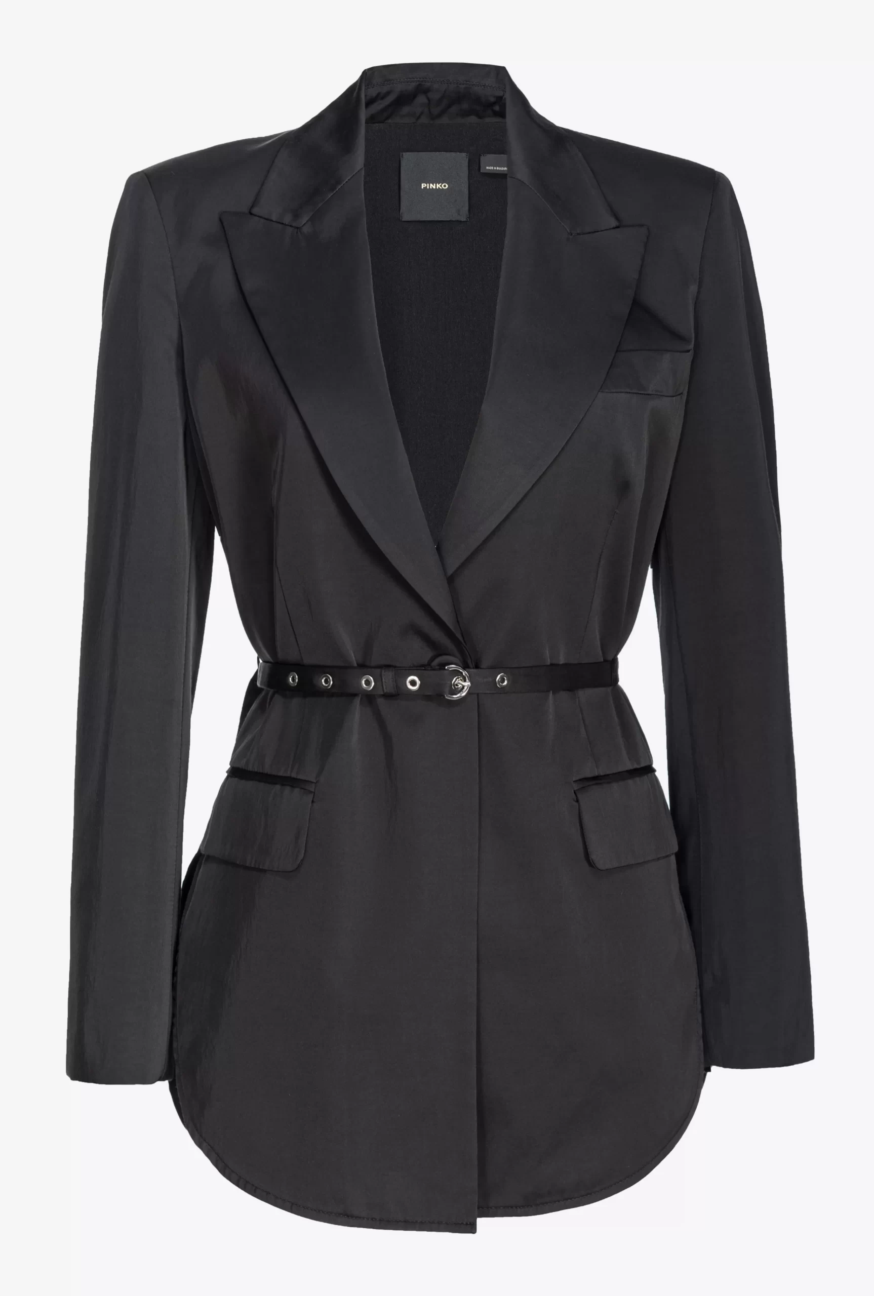 PINKO Satin Blazer With Thin Belt Clearance