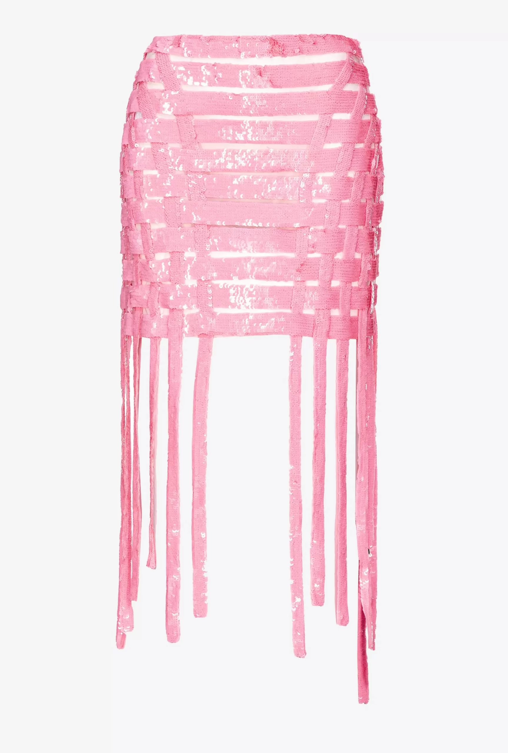 PINKO Sequin-lace Mini Skirt With Fringing Shop