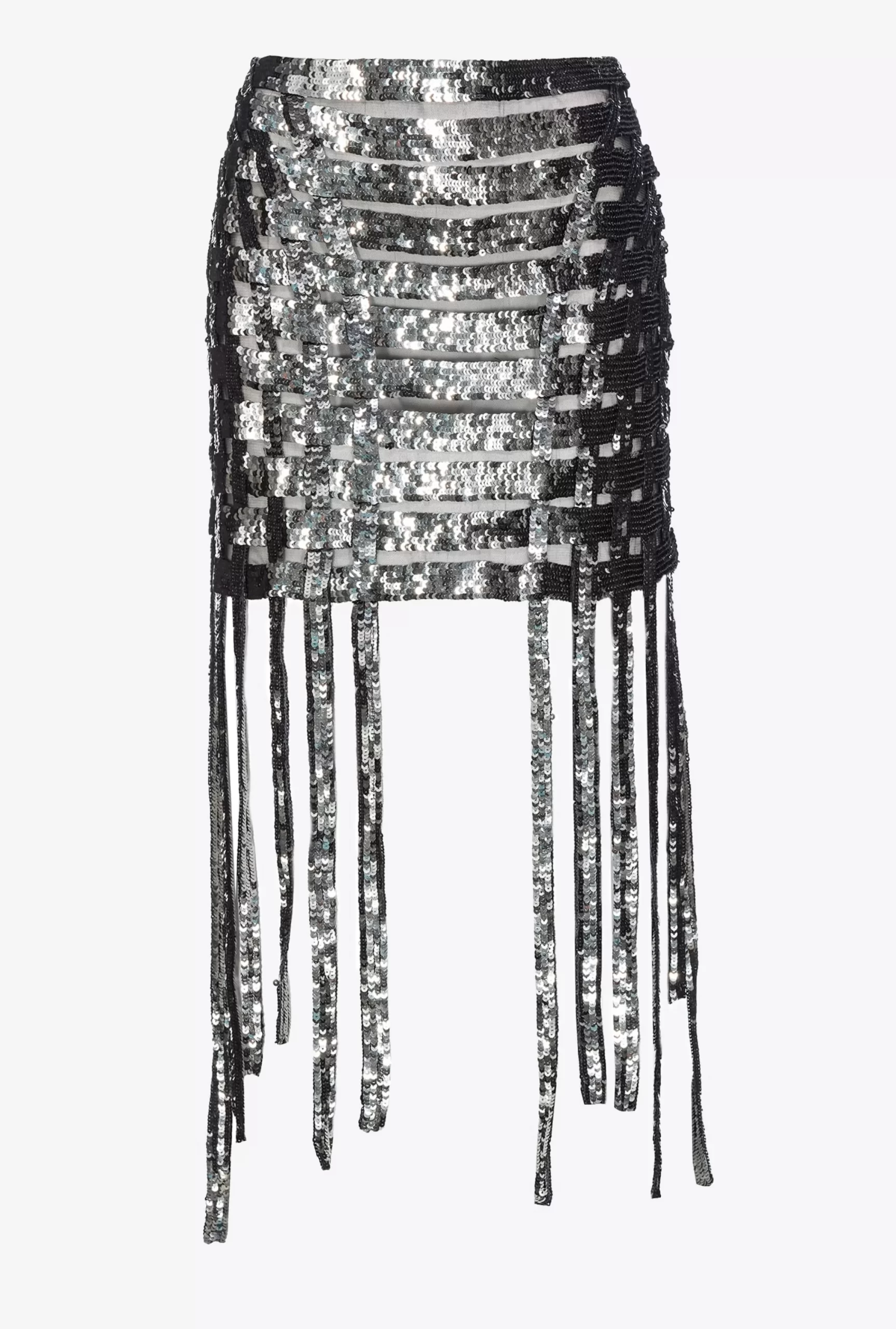 PINKO Sequin-lace Mini Skirt With Fringing Best