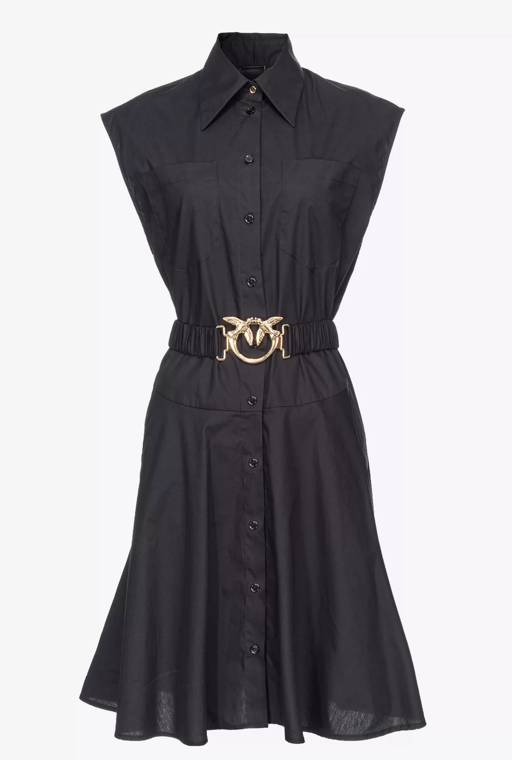 PINKO Shirt Dress With Love Birds Belt Discount