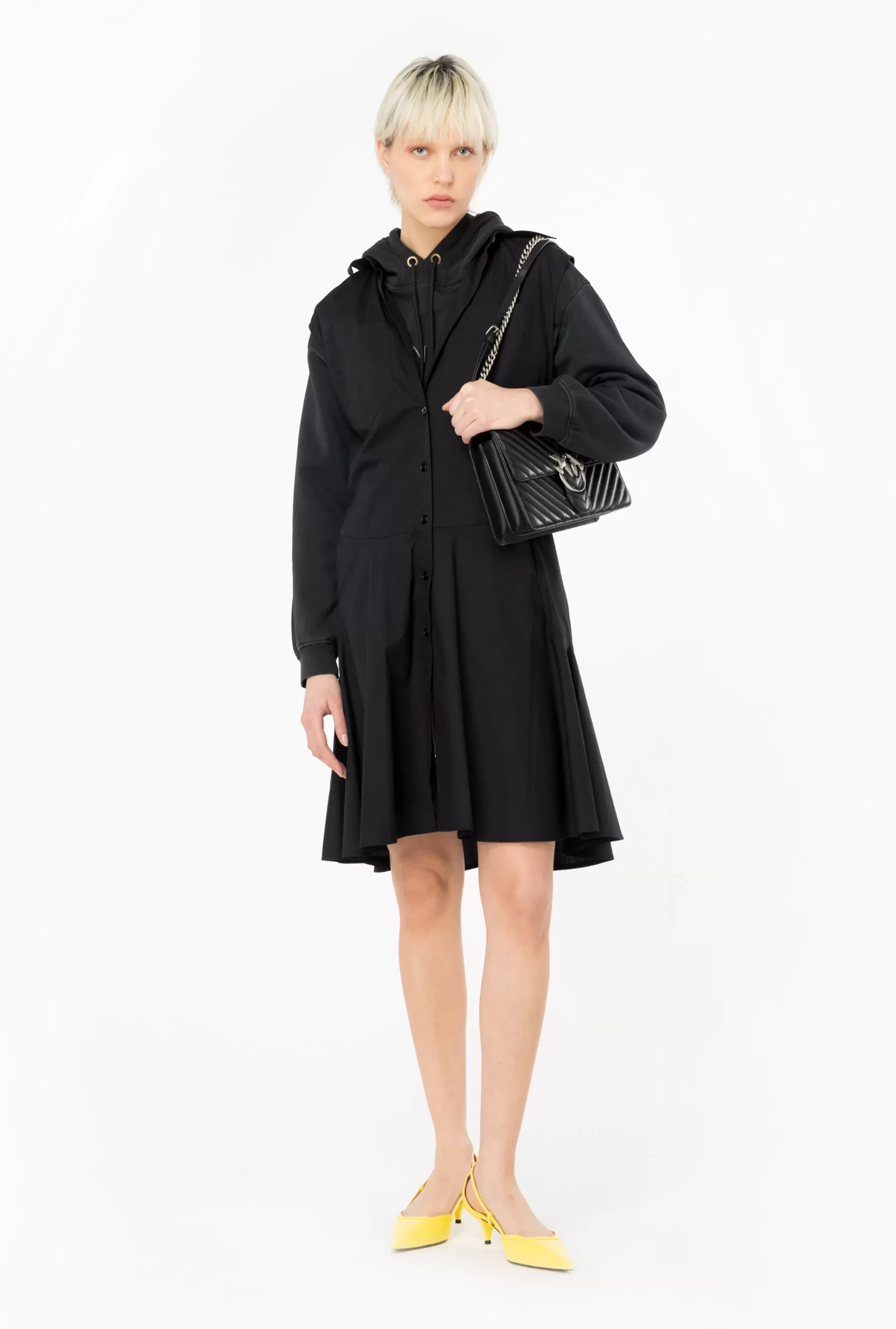 PINKO Shirt Dress With Love Birds Belt Discount