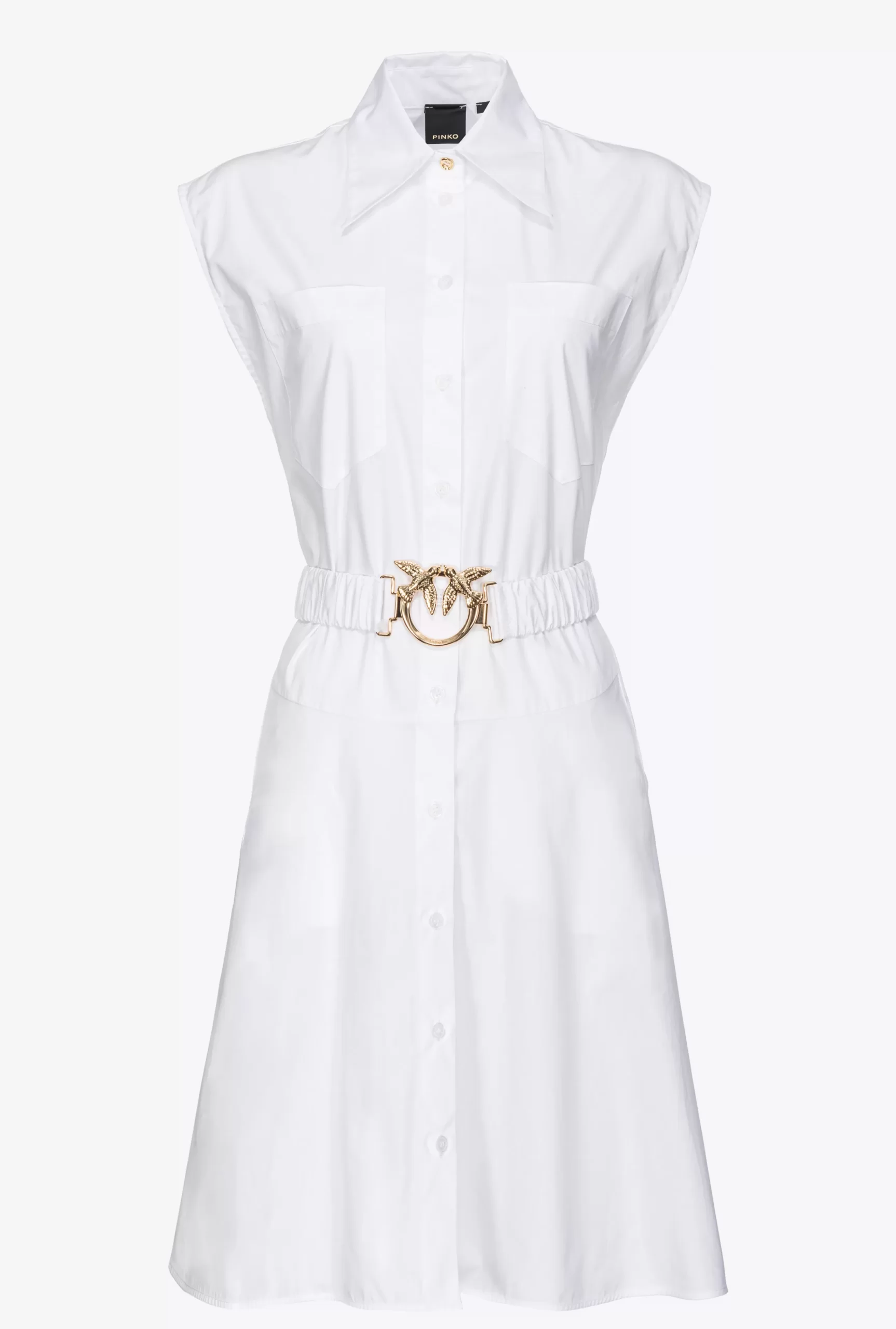 PINKO Shirt Dress With Love Birds Belt Cheap