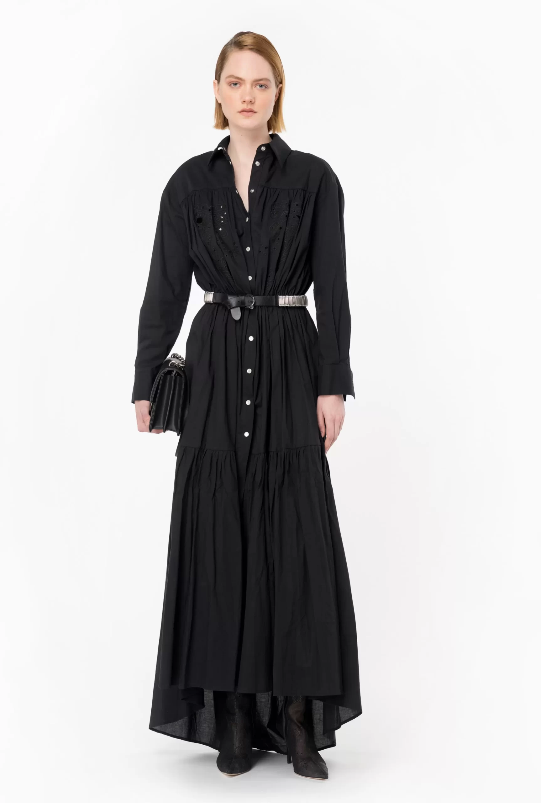 PINKO Shirt Dress With Rodeo Broderie Anglaise Cheap