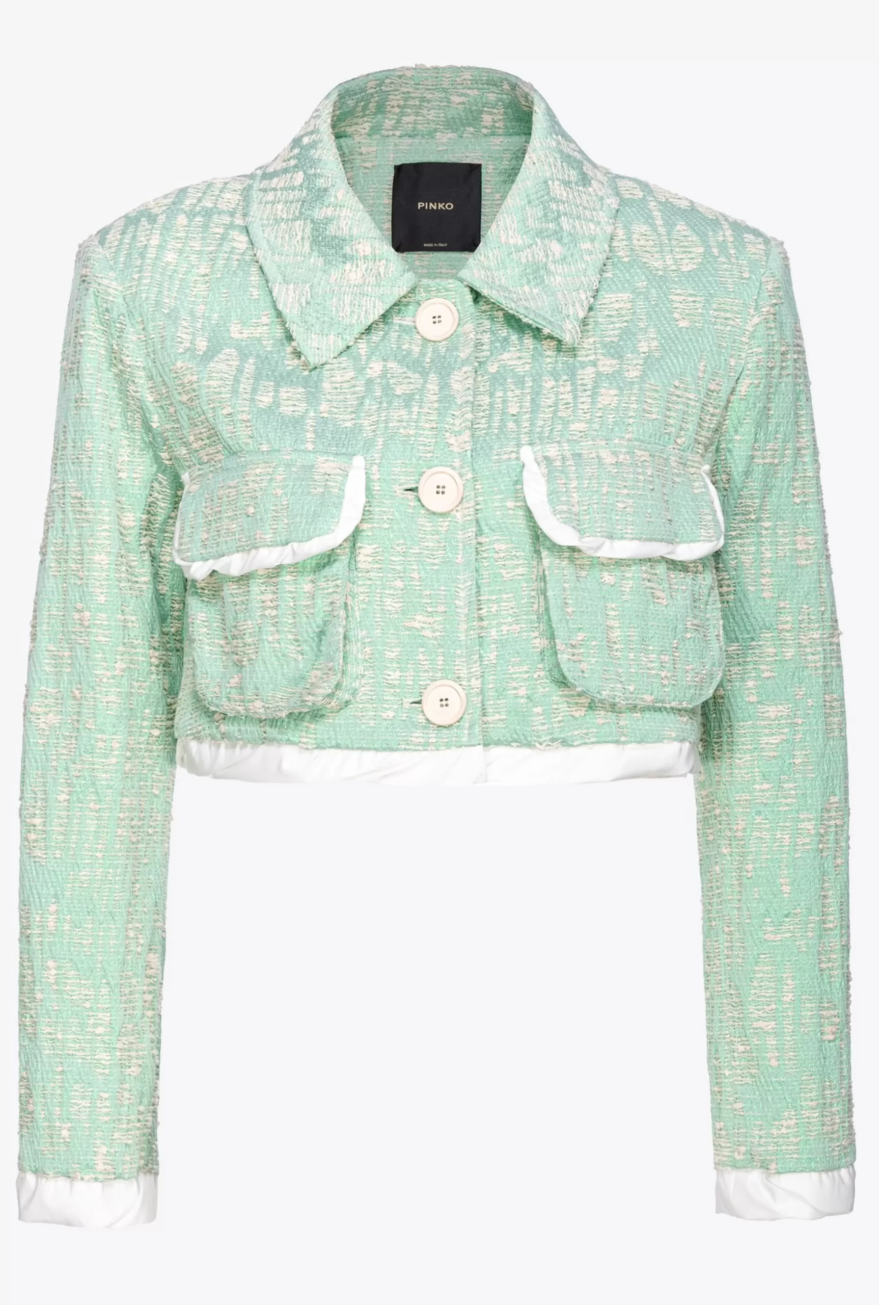 PINKO Short Basketweave Lurex Jacket Discount