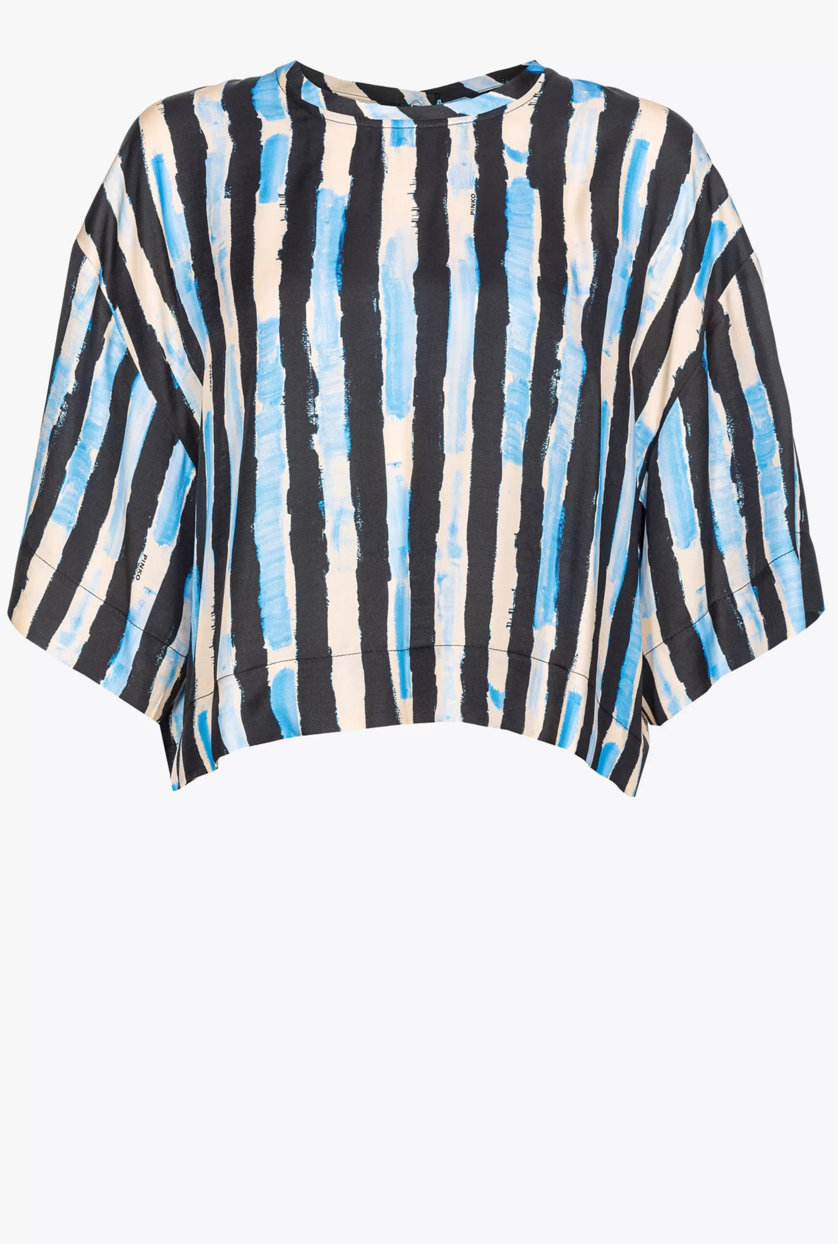 PINKO Short Blouse With Painted-stripe Print Best Sale