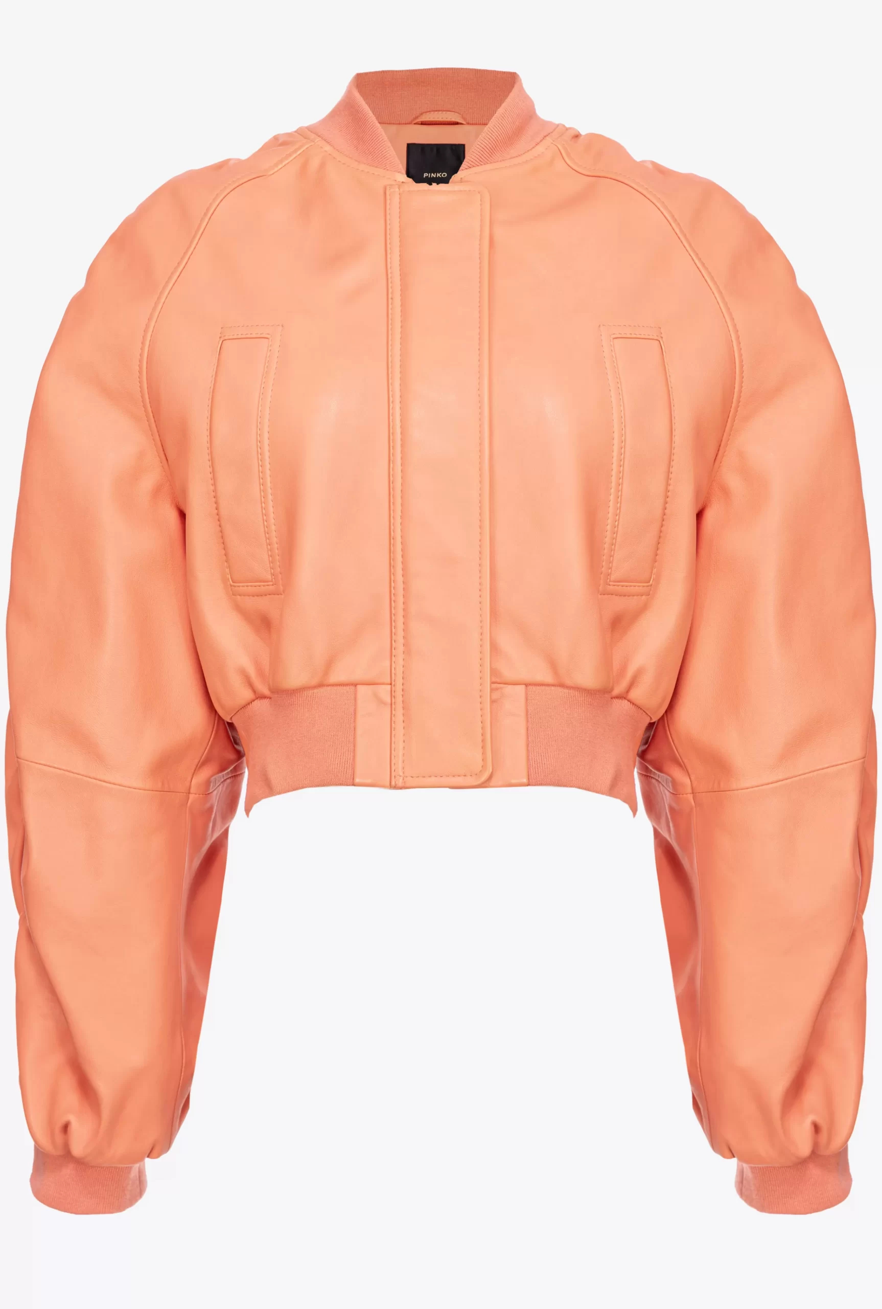 PINKO Short Nappa Leather Bomber Jacket Best Sale