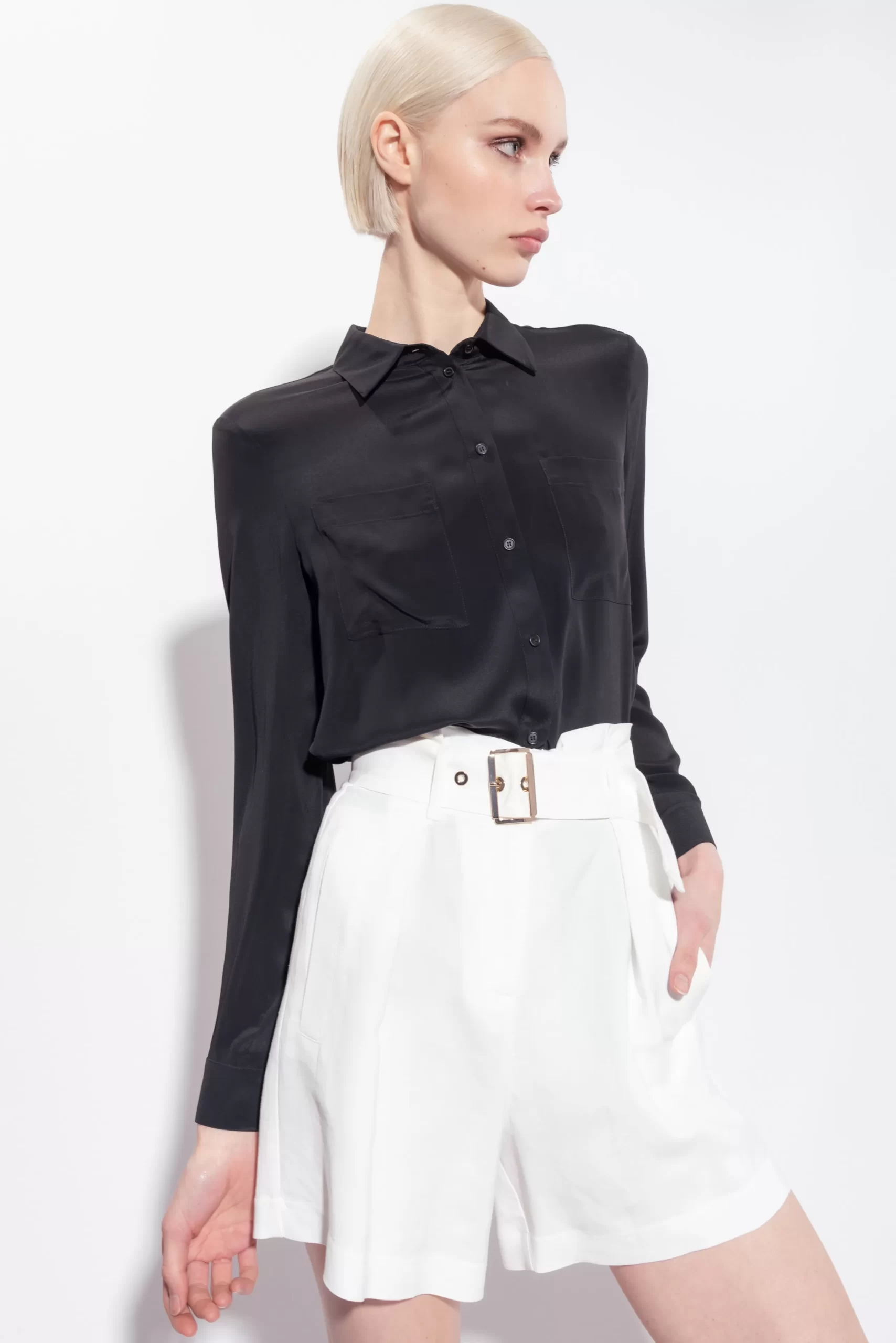 PINKO Silk-blend Shirt With Breast Pocket Shop