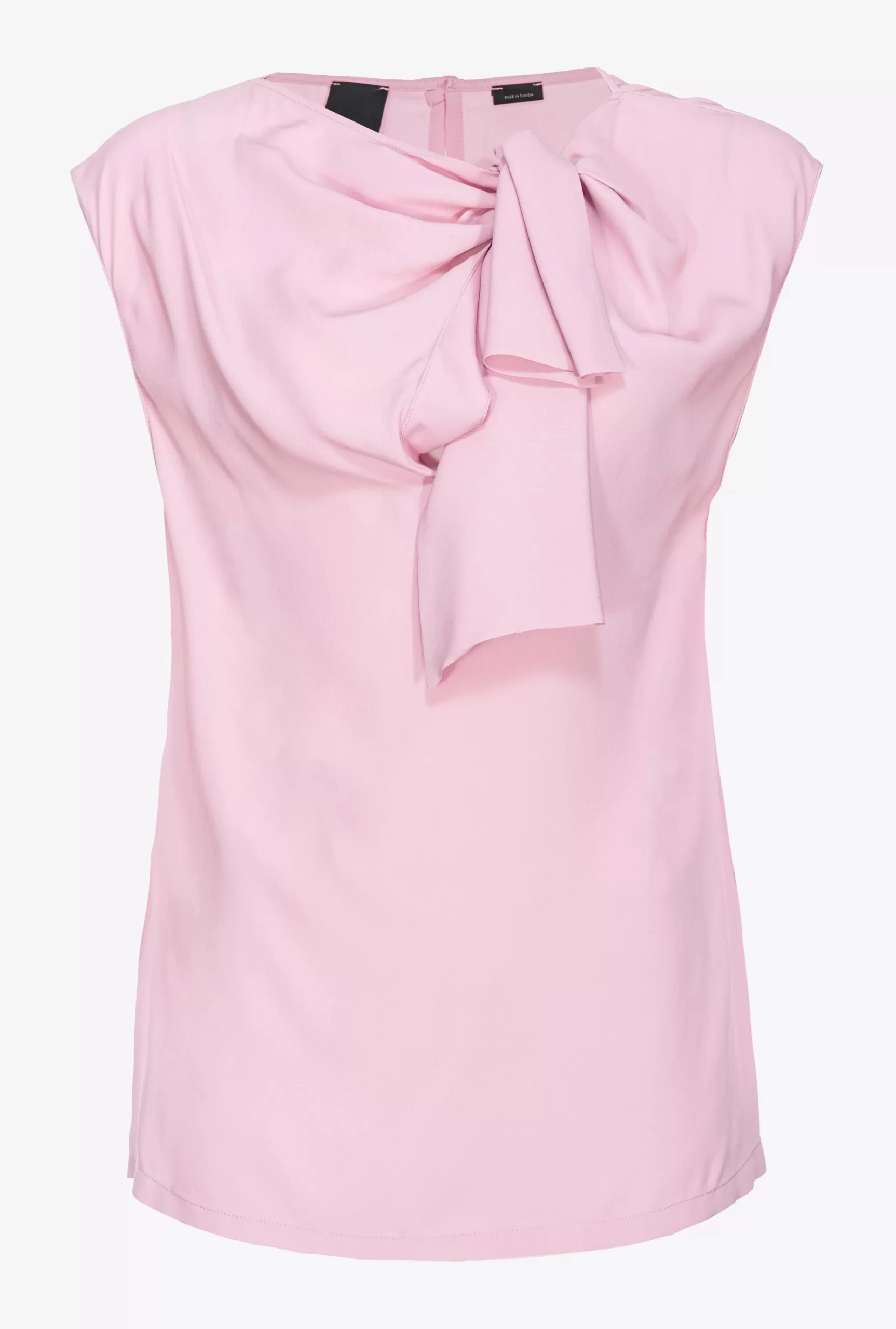 PINKO Silk-blend Top With Bow Flash Sale