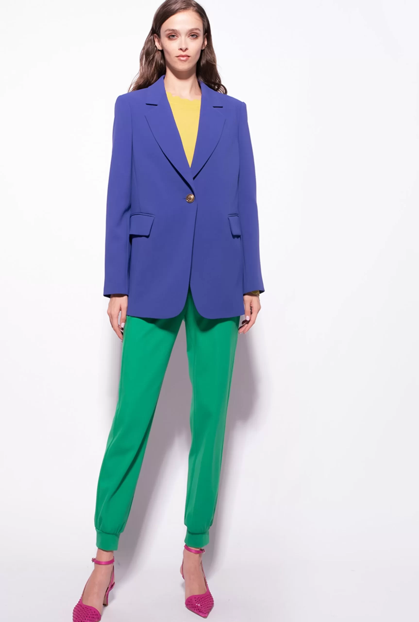 PINKO Single-breasted Stretch Crêpe Blazer Online