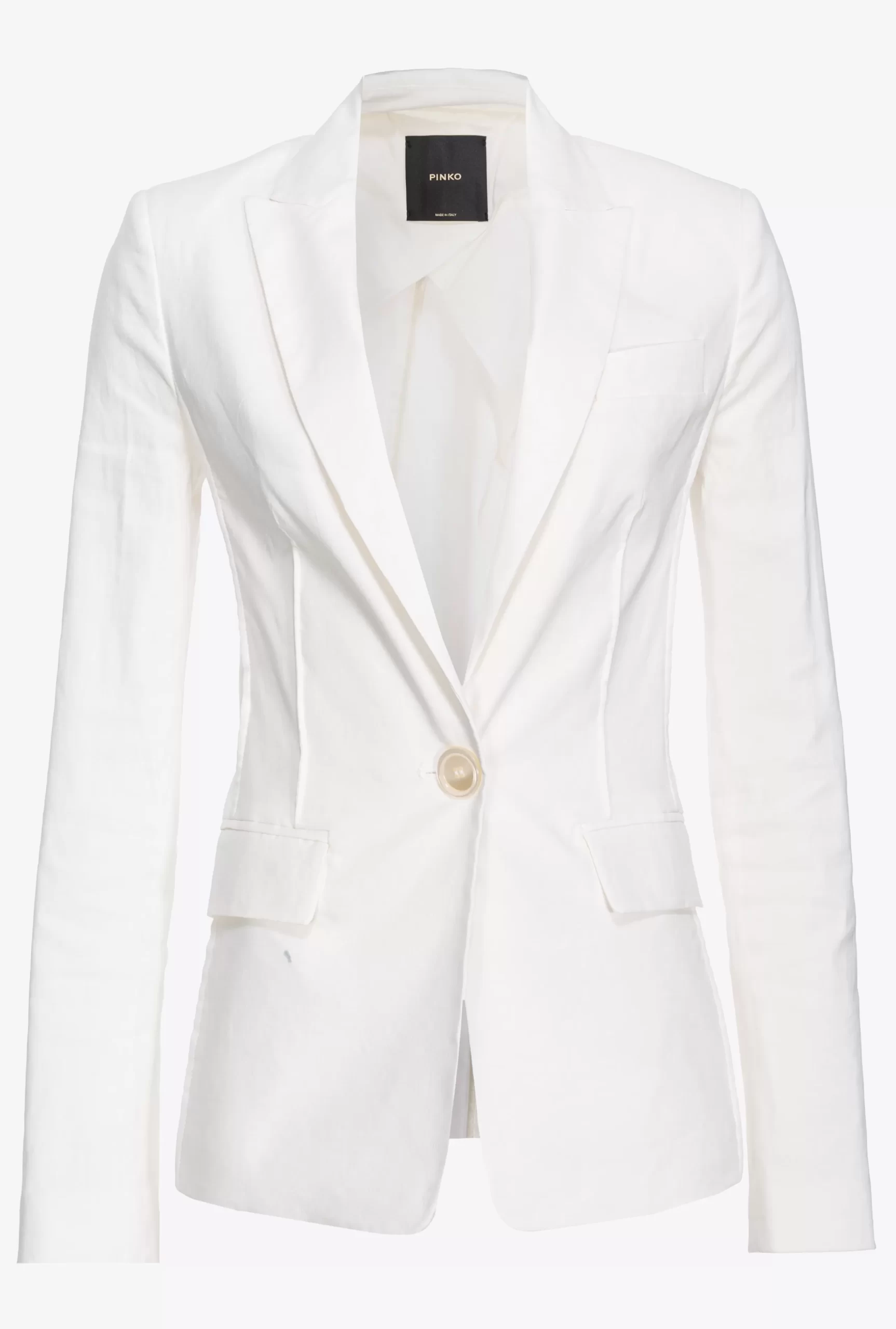 PINKO Single-breasted Stretch Linen Blazer Discount