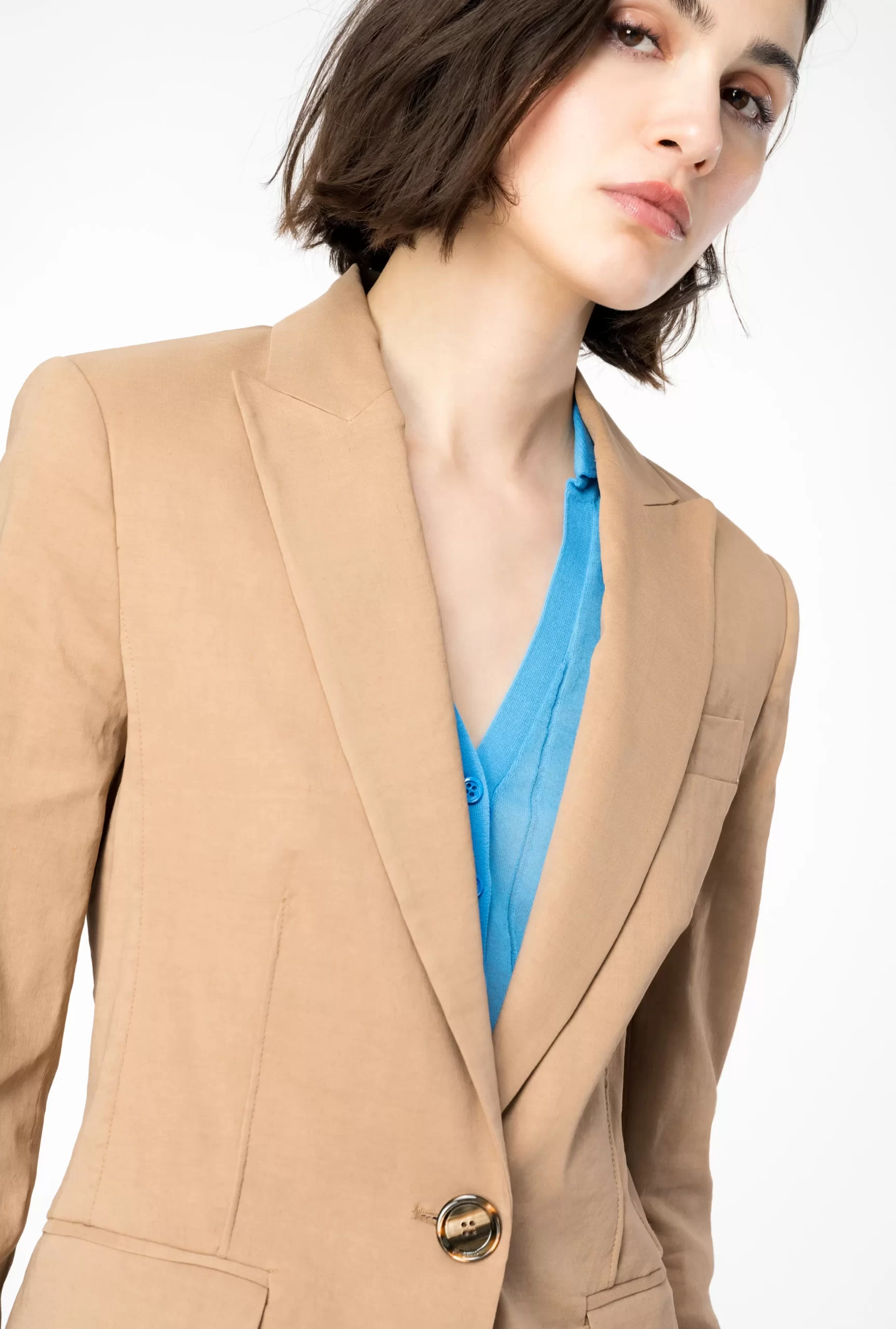 PINKO Single-breasted Stretch Linen Blazer Flash Sale