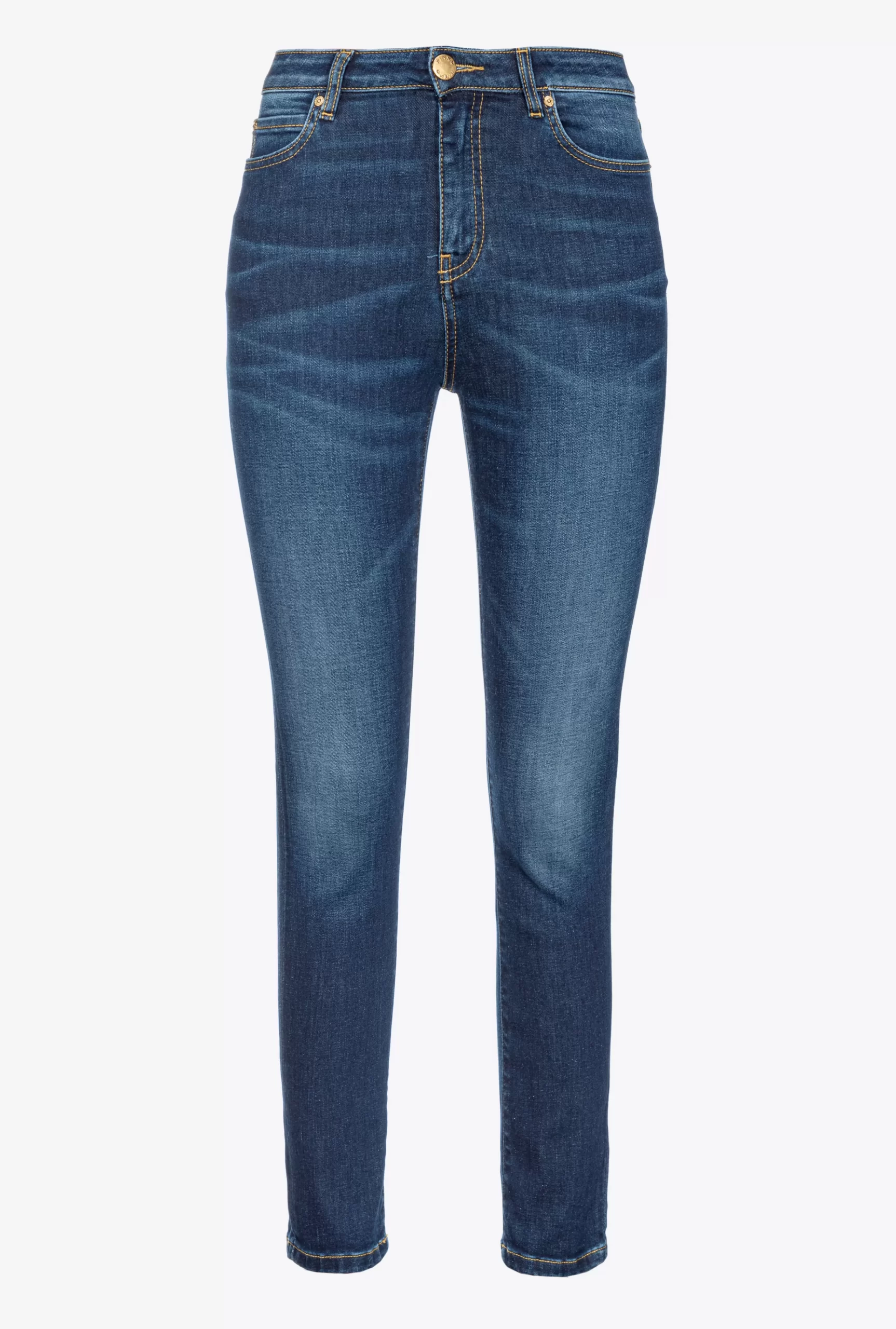 PINKO Skinny Stretch Denim Jeans With Embroidery On The Back Store