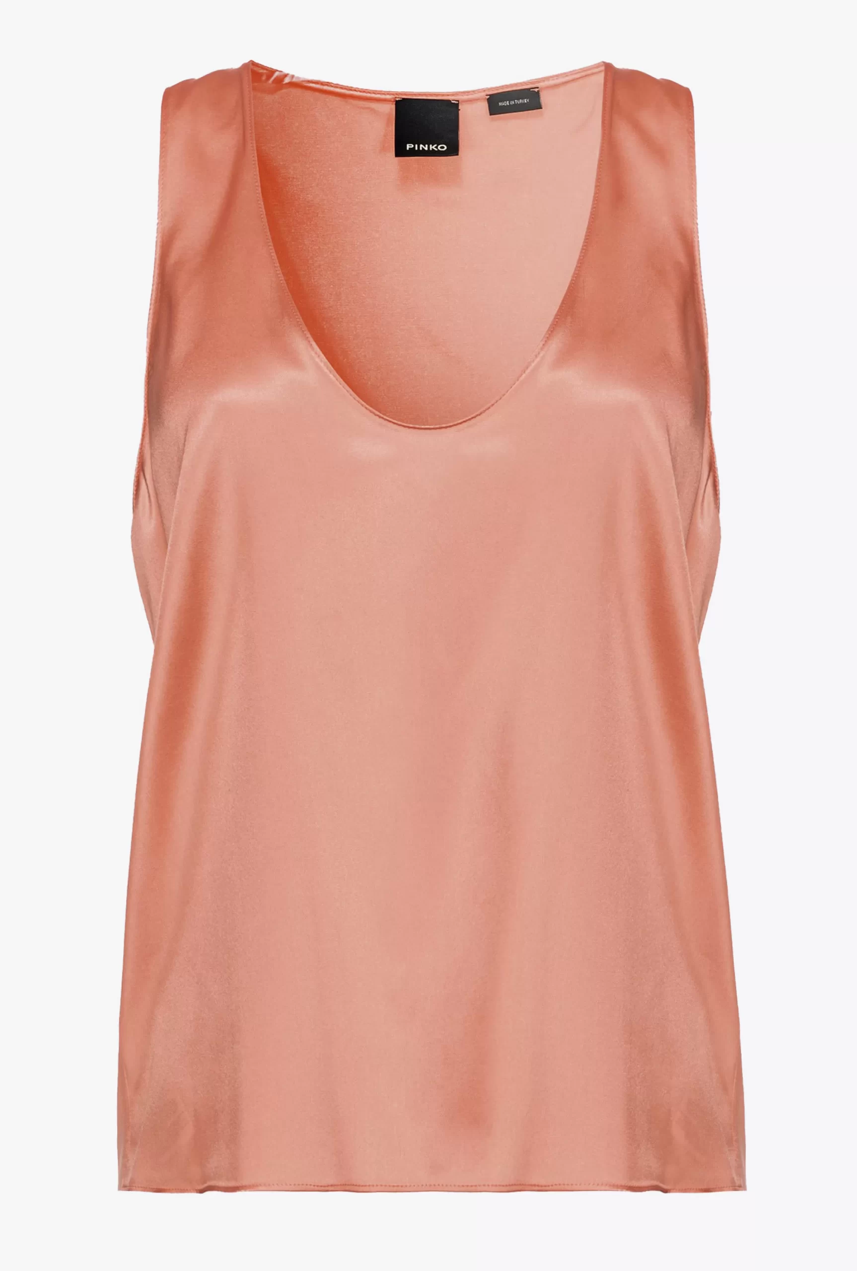 PINKO Sleeveless Stretch Satin Top Cheap