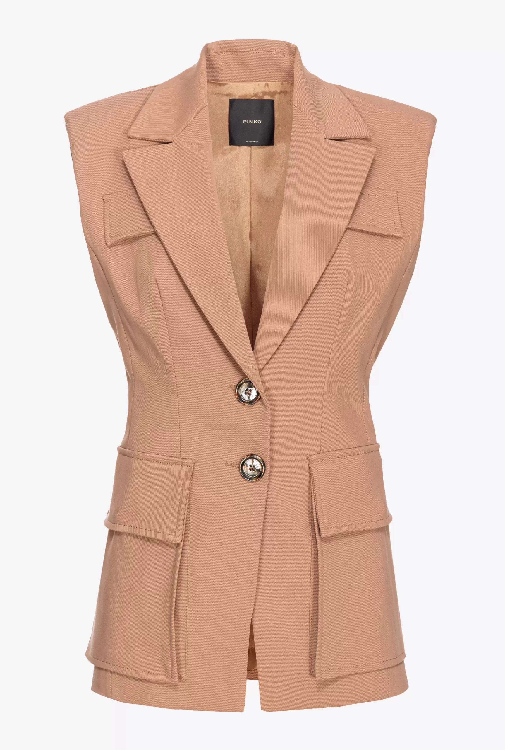 PINKO Sleeveless Stretch Tricotine Blazer Clearance