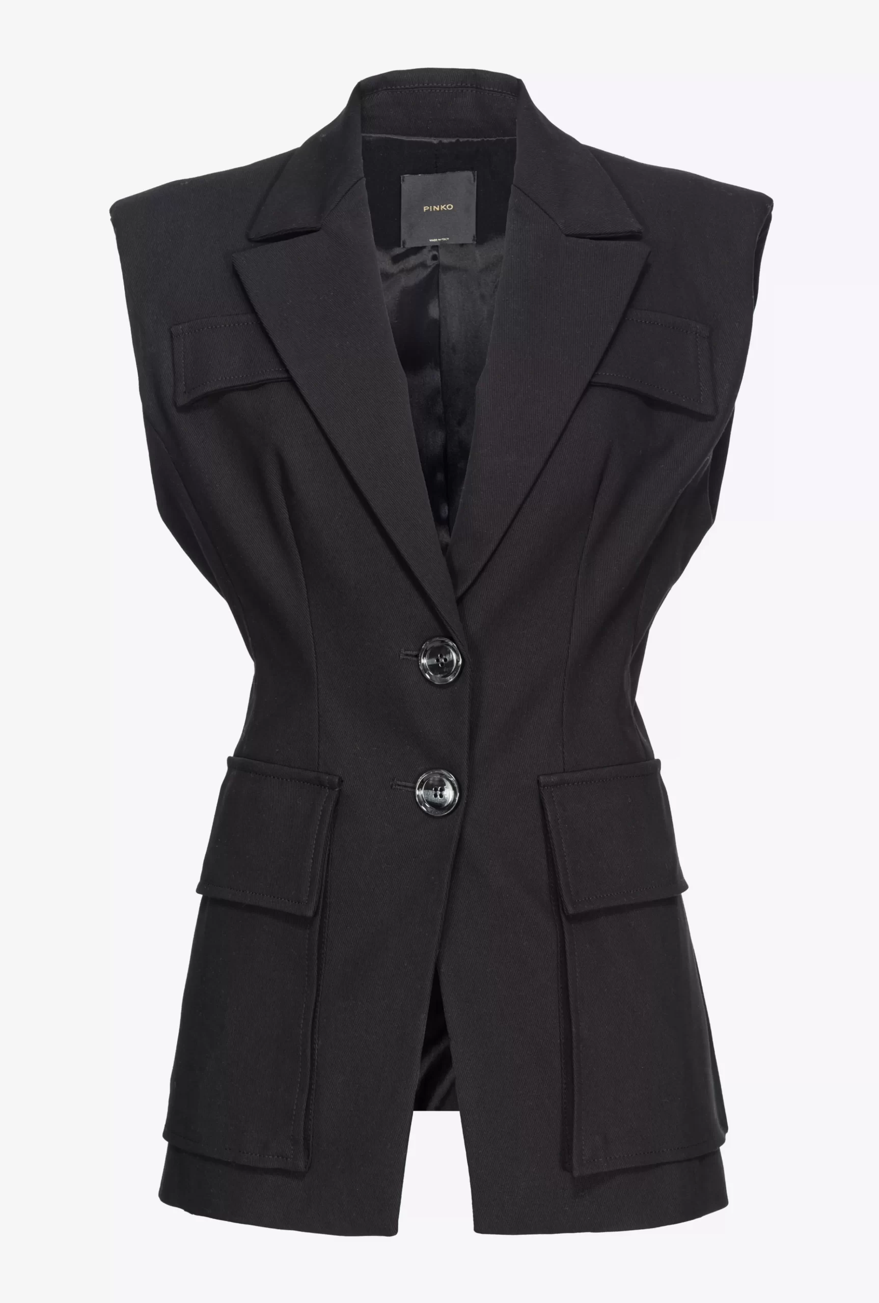 PINKO Sleeveless Stretch Tricotine Blazer Sale