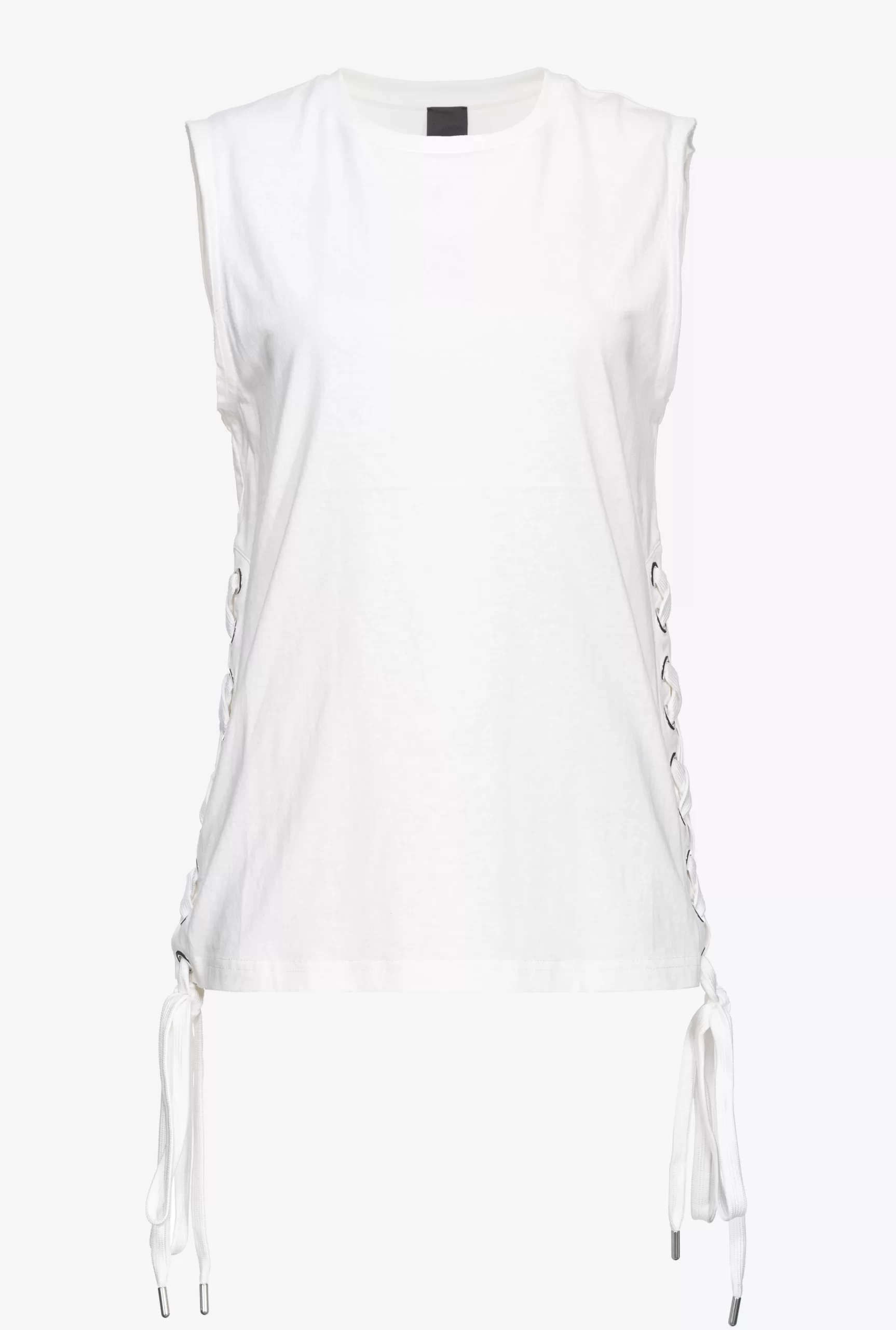 PINKO Sleeveless T-shirt With Criss-crossing Lacing Best