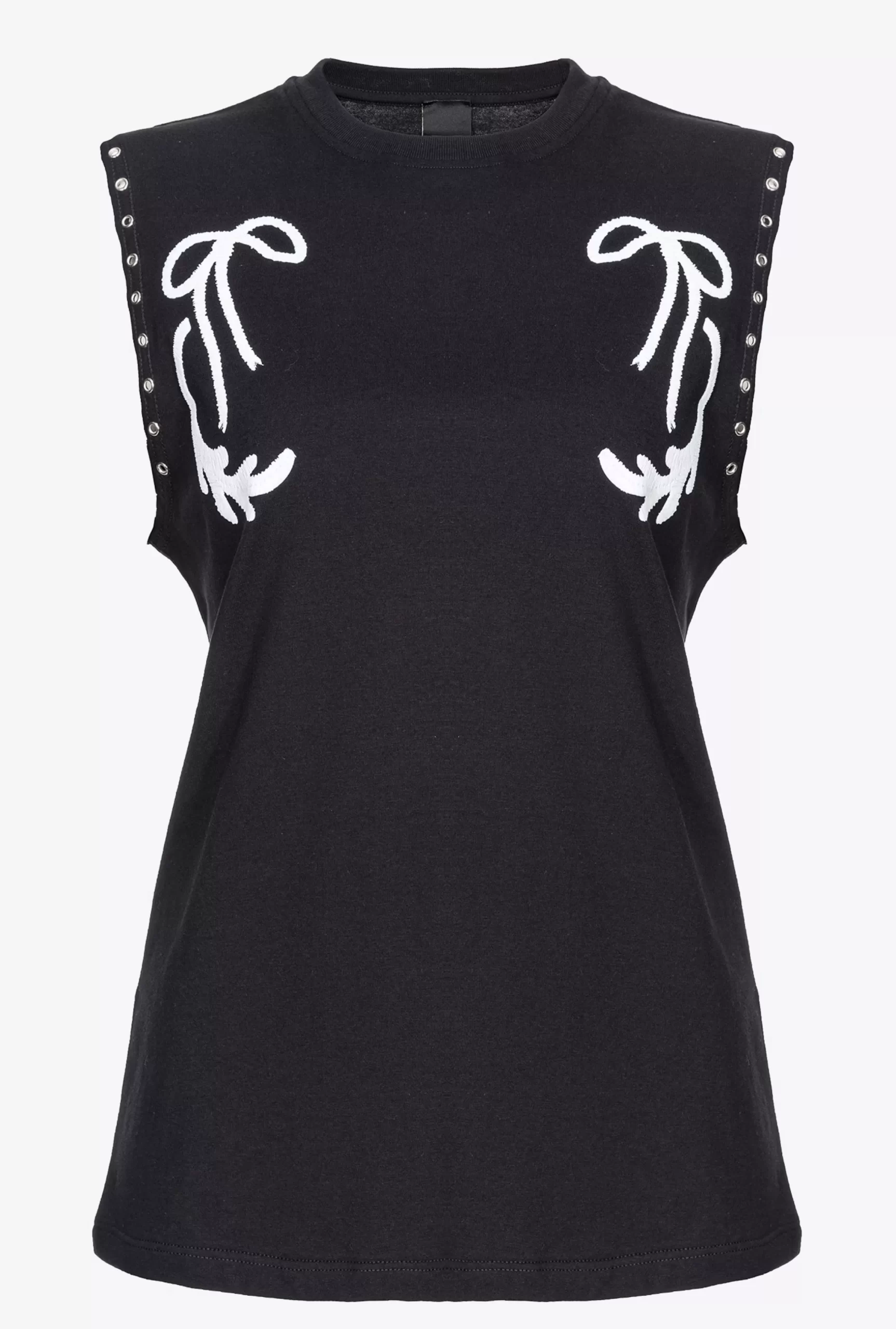 PINKO Sleeveless T-shirt With Rodeo Print Clearance