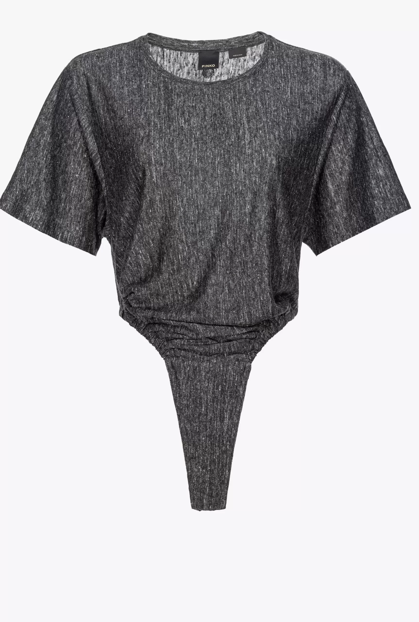 PINKO Slub Linen Bodysuit Discount