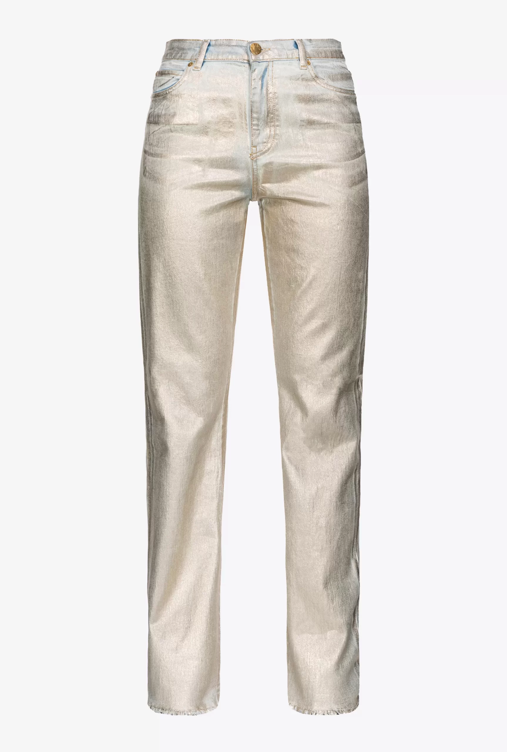 PINKO Straight-leg Shiny Denim Jeans Cheap