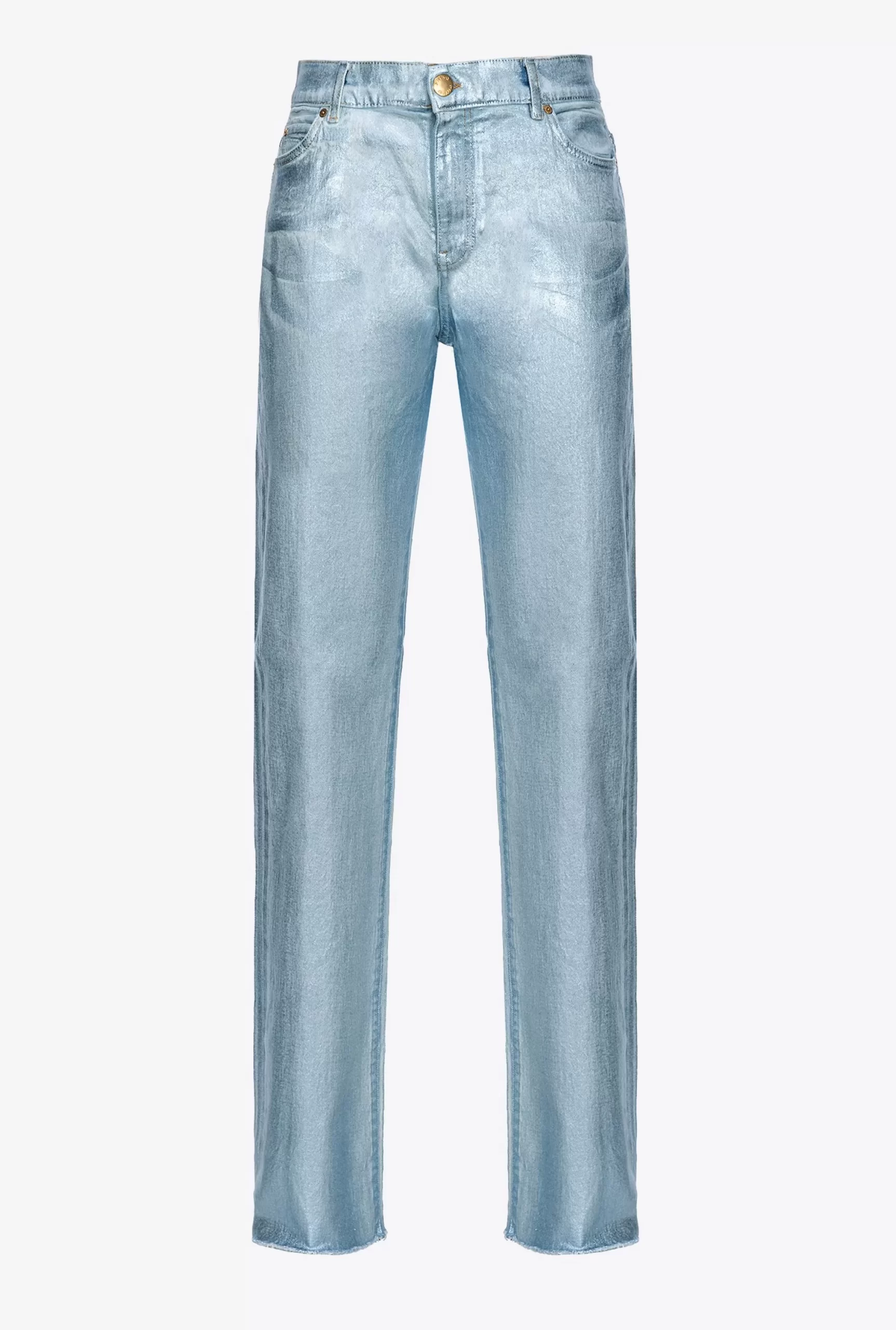 PINKO Straight-leg Shiny Denim Jeans Flash Sale