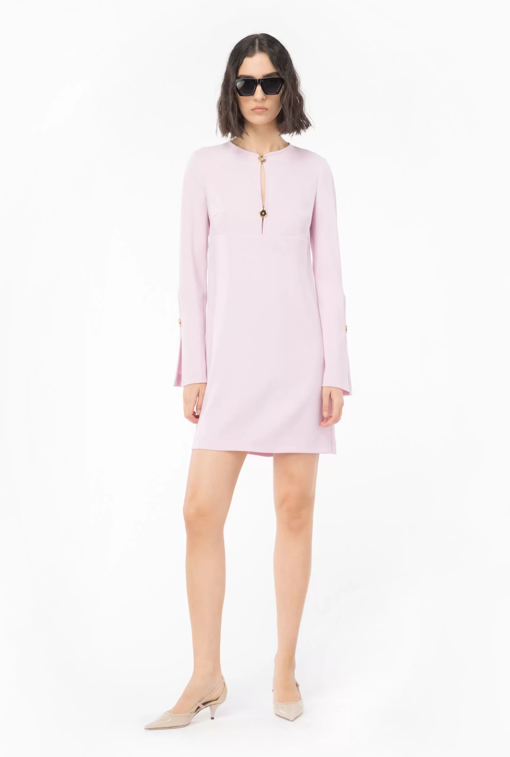 PINKO Stretch Crepe Mini Dress Fashion