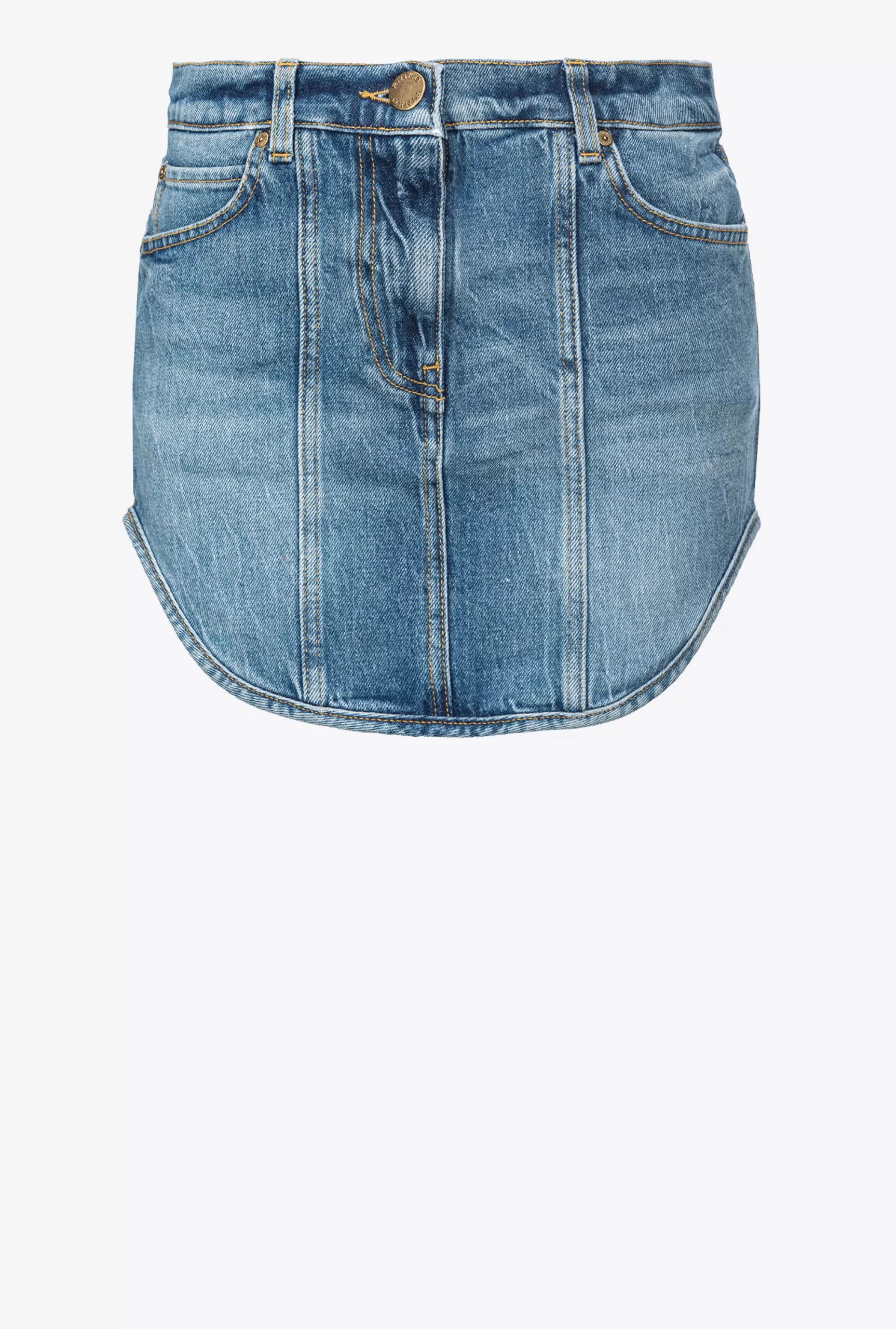 PINKO Stretch Denim Mini Skirt Clearance