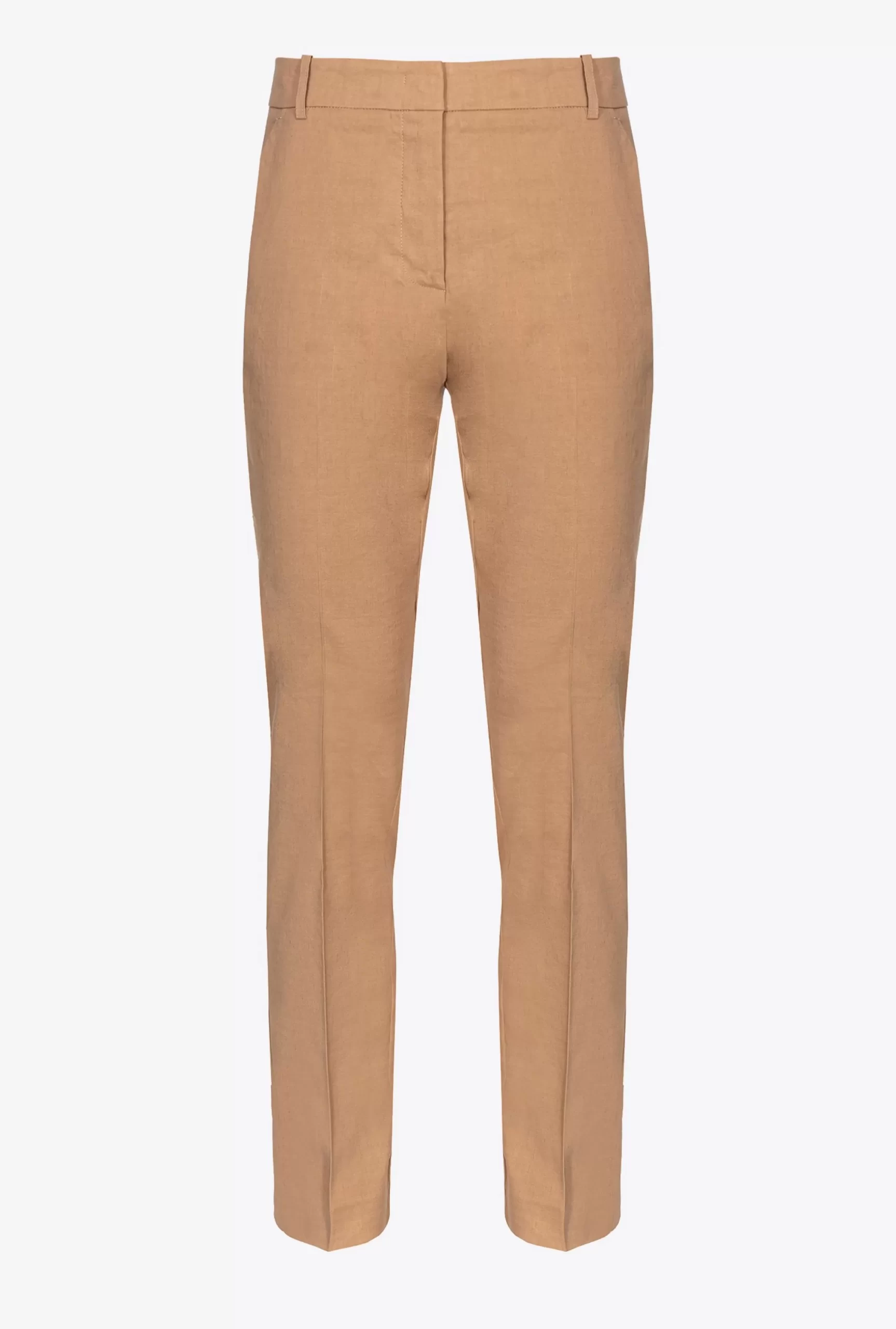 PINKO Stretch Linen Cigarette Trousers Hot