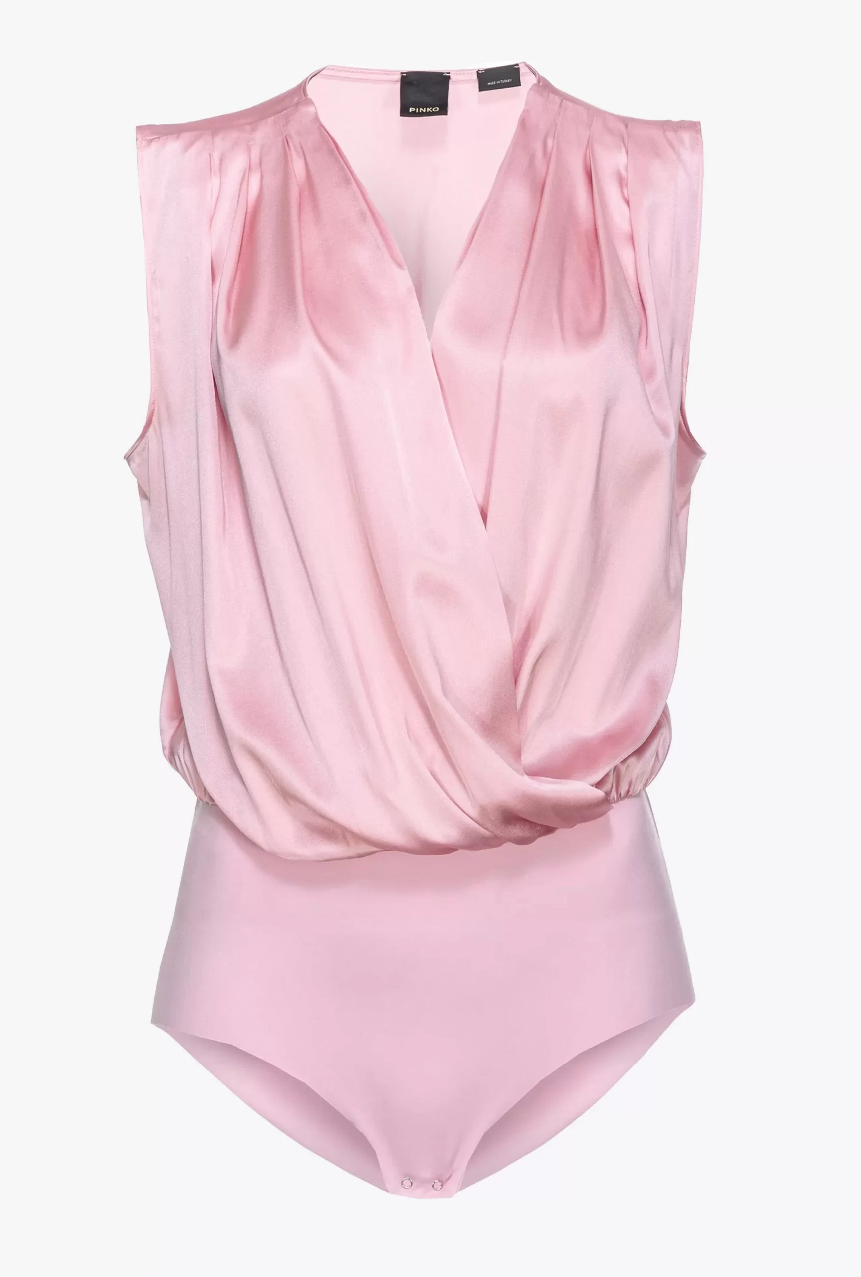 PINKO Stretch Satin Wrap-front Bodysuit Online