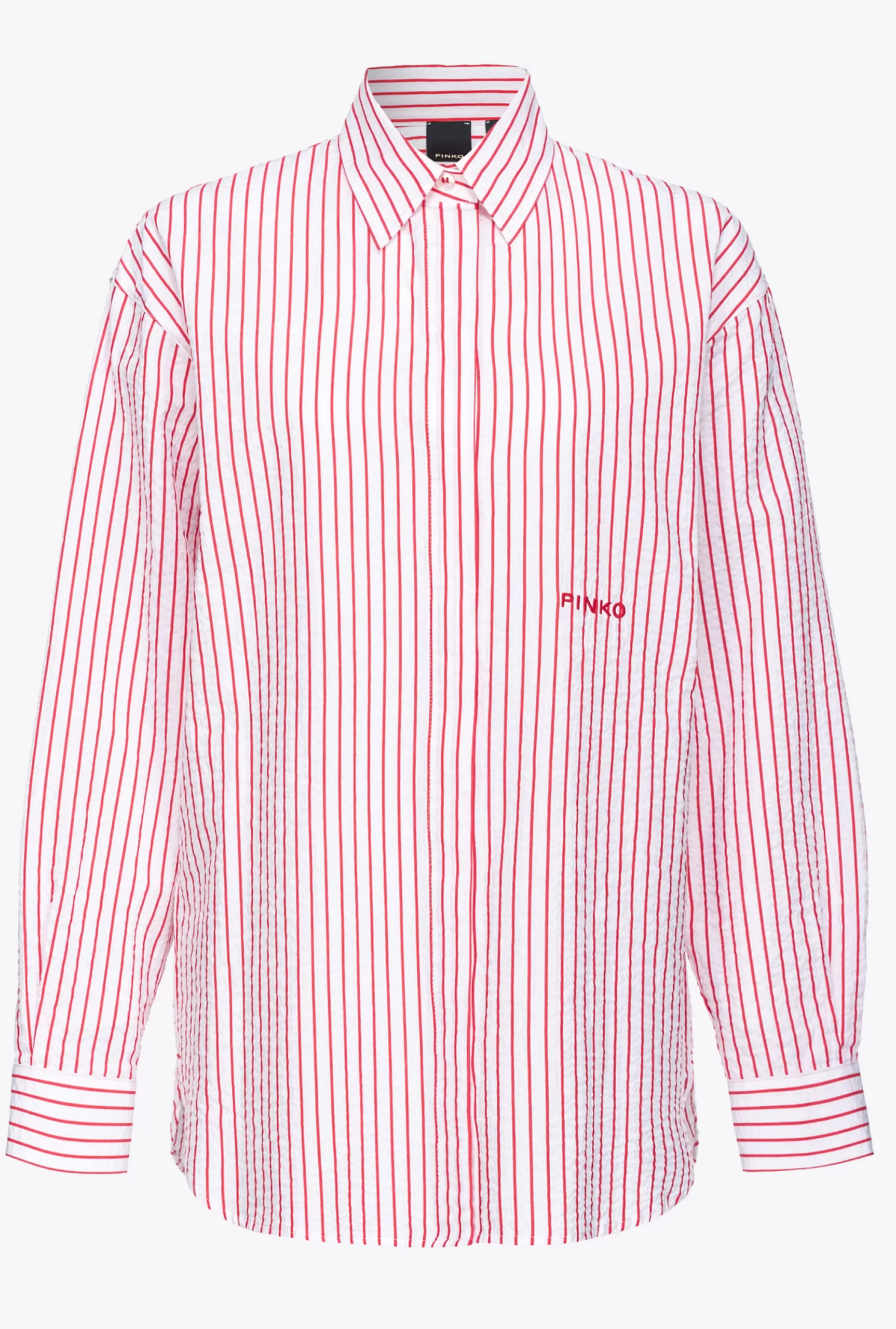 PINKO Striped Seersucker Shirt Discount