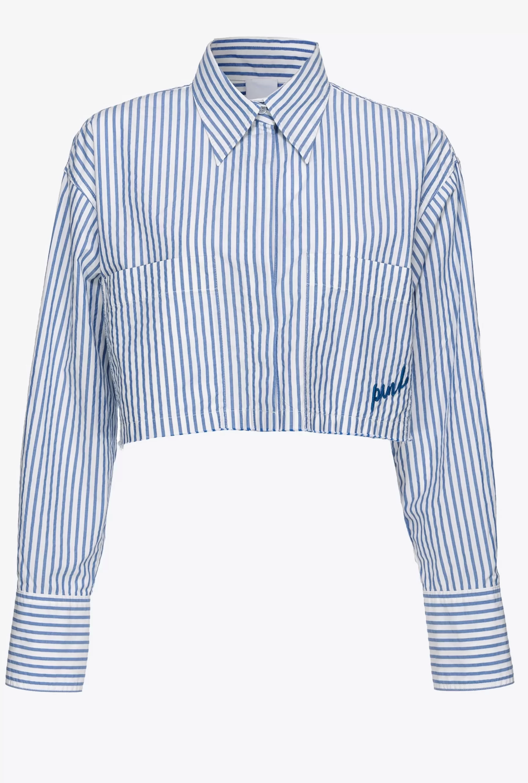 PINKO Striped Short Shirt Flash Sale