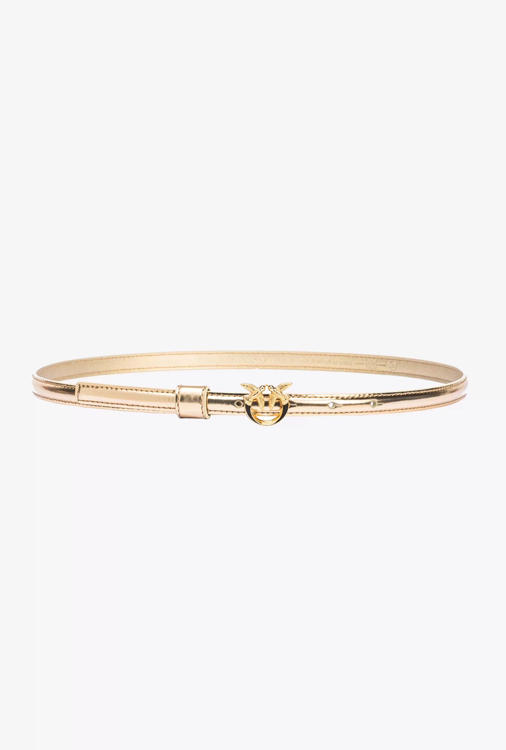 PINKO Super-thin Mirror-effect Love Birds Belt, 1 Cm Shop