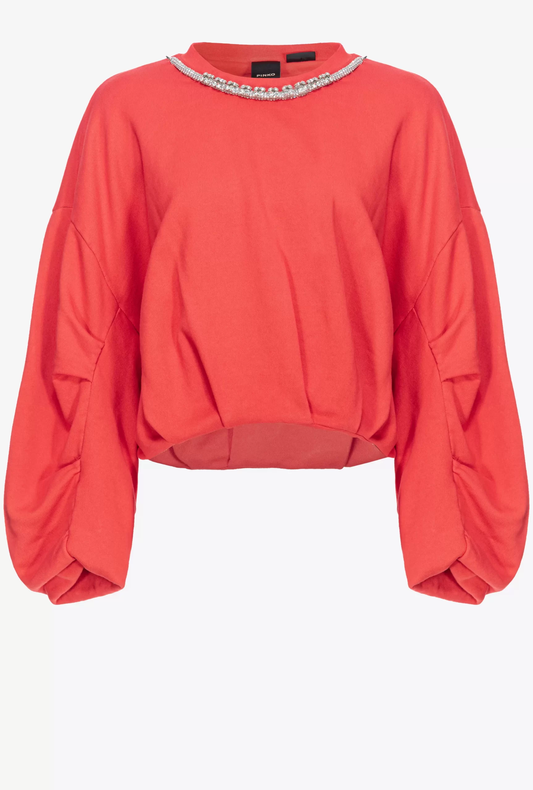 PINKO Sweatshirt With Bejewelled Neck Fashion