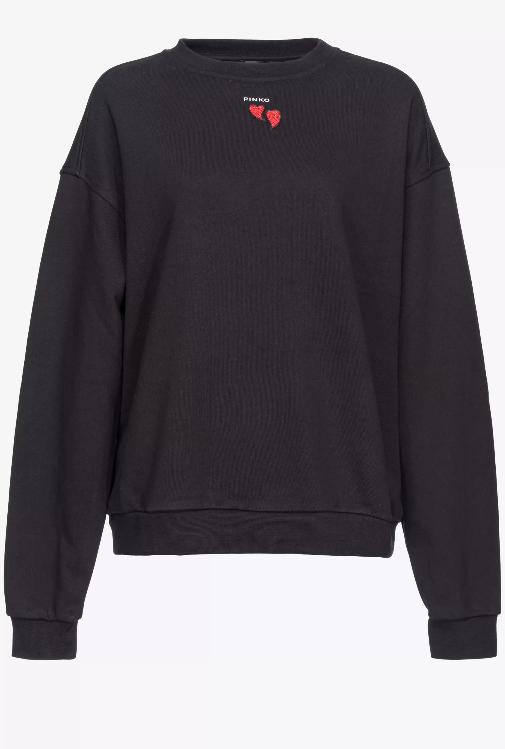 PINKO Sweatshirt With Love-heart Embroidery Shop