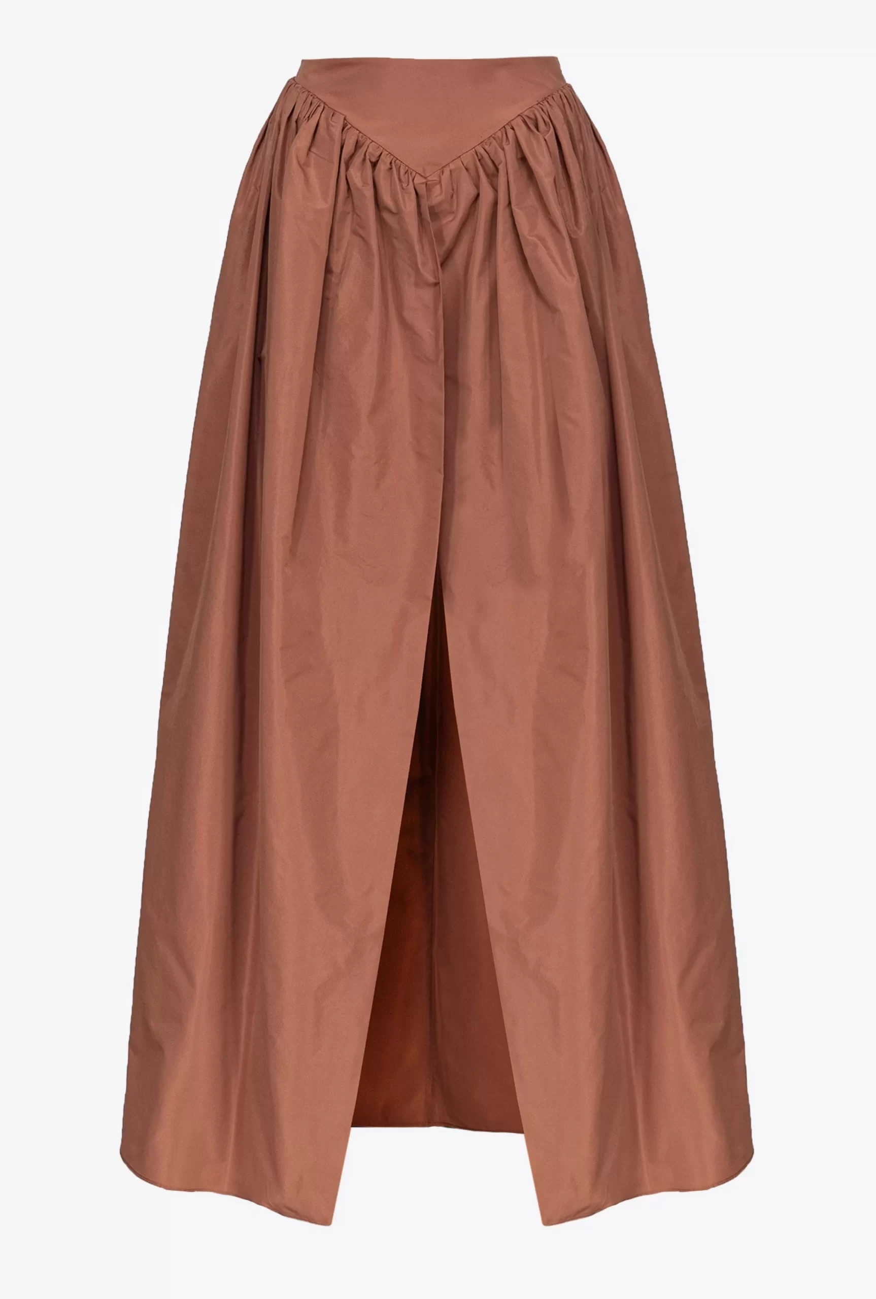 PINKO Taffeta Maxi Skirt With Slit Shop