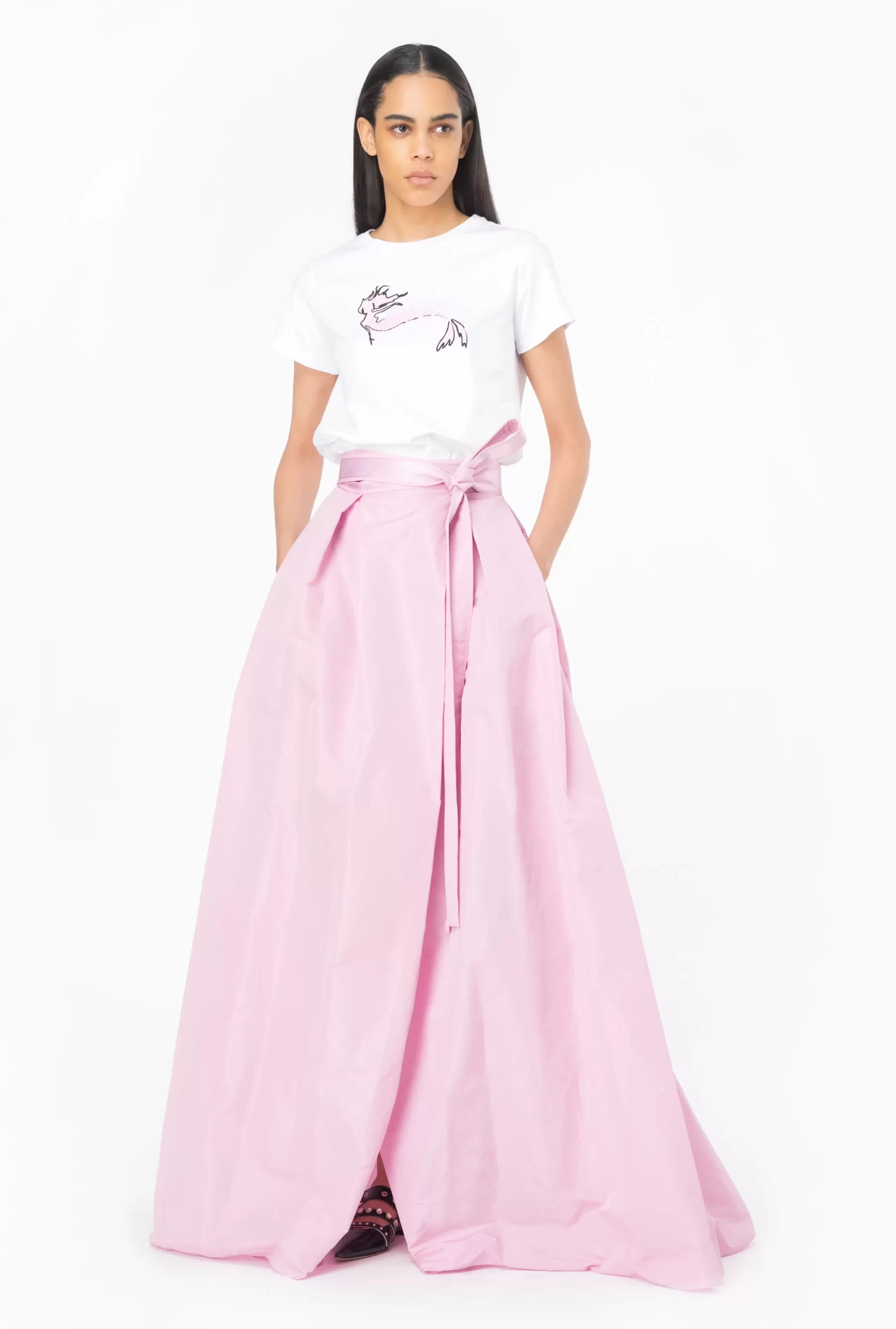 PINKO Taffeta Maxi-skirt Hot