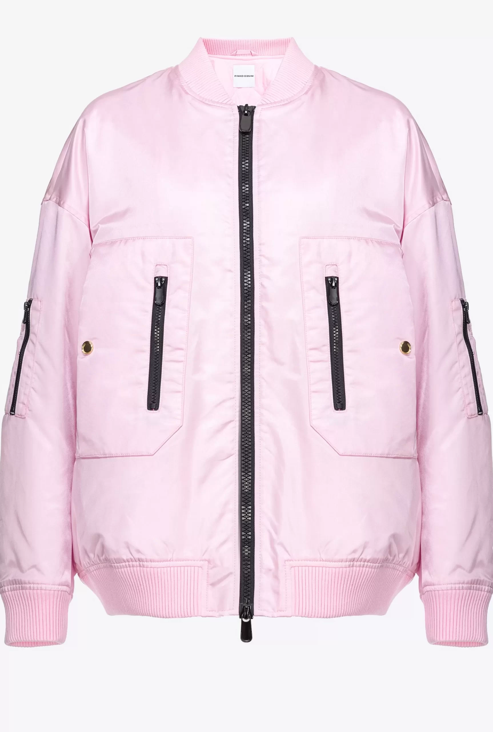 PINKO Technical Satin Bomber Jacket Hot