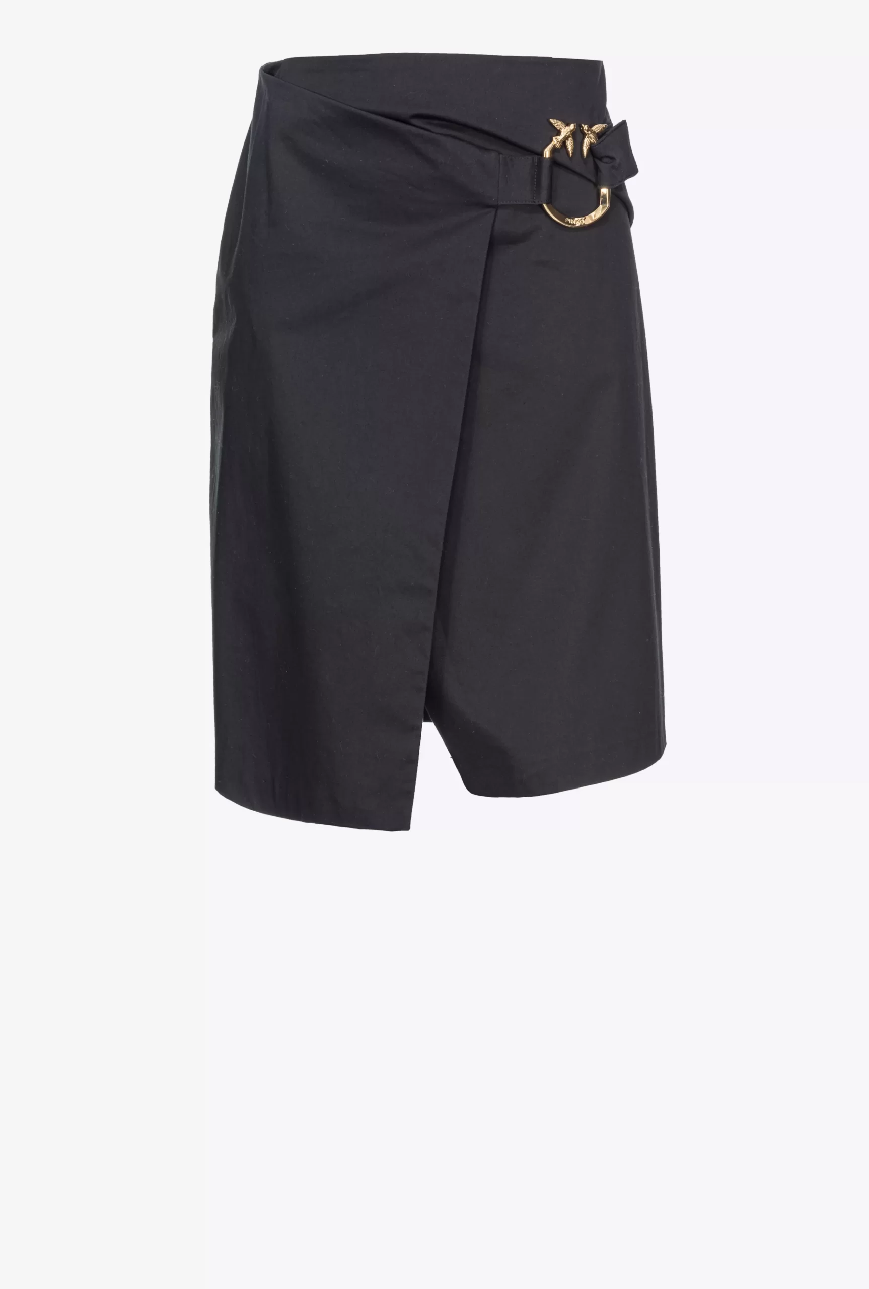 PINKO Technical Satin Calf-length Skirt With Piercing Buckle Clearance