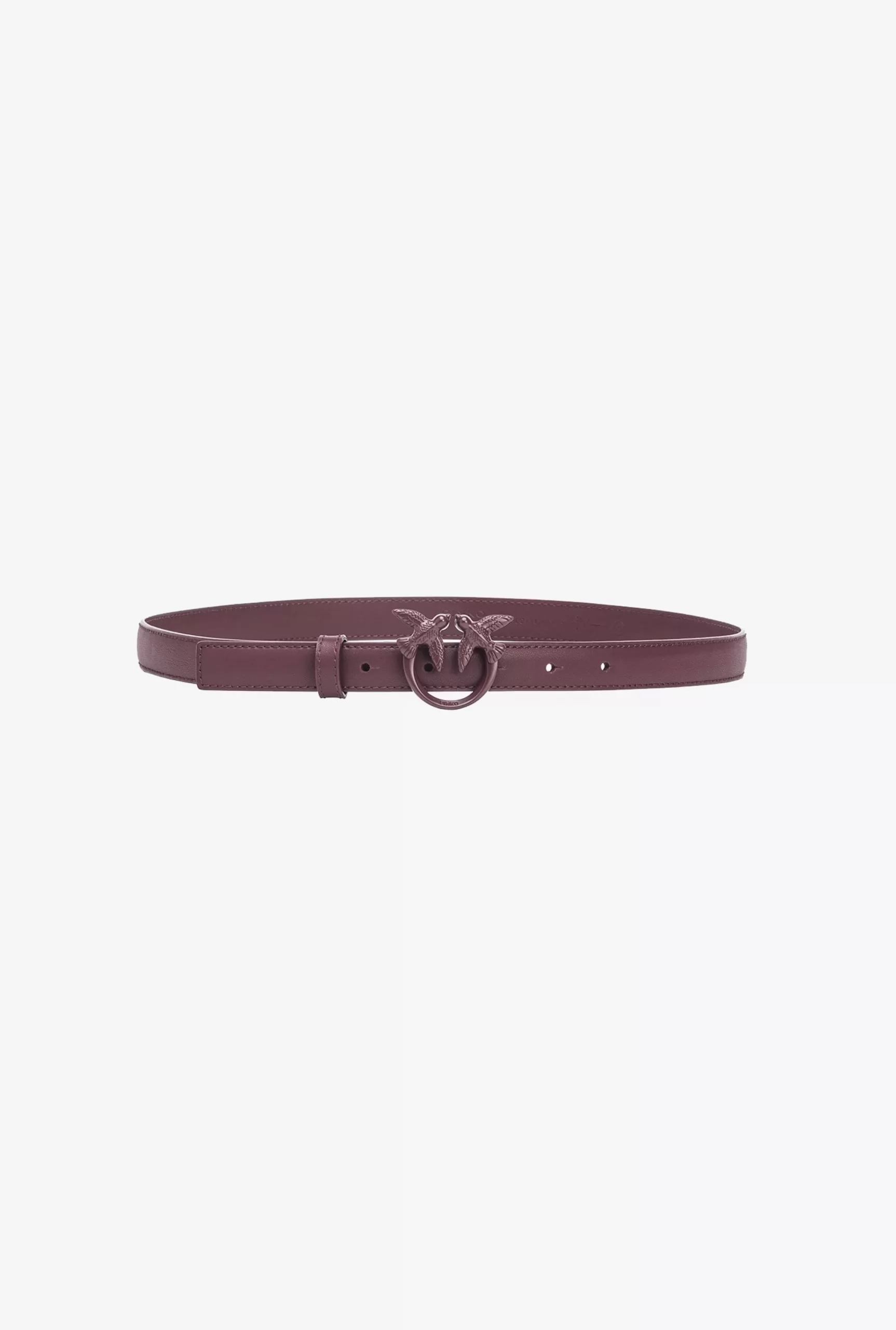 PINKO Thin Colour-block Love Birds Leather Belt 2cm Hot